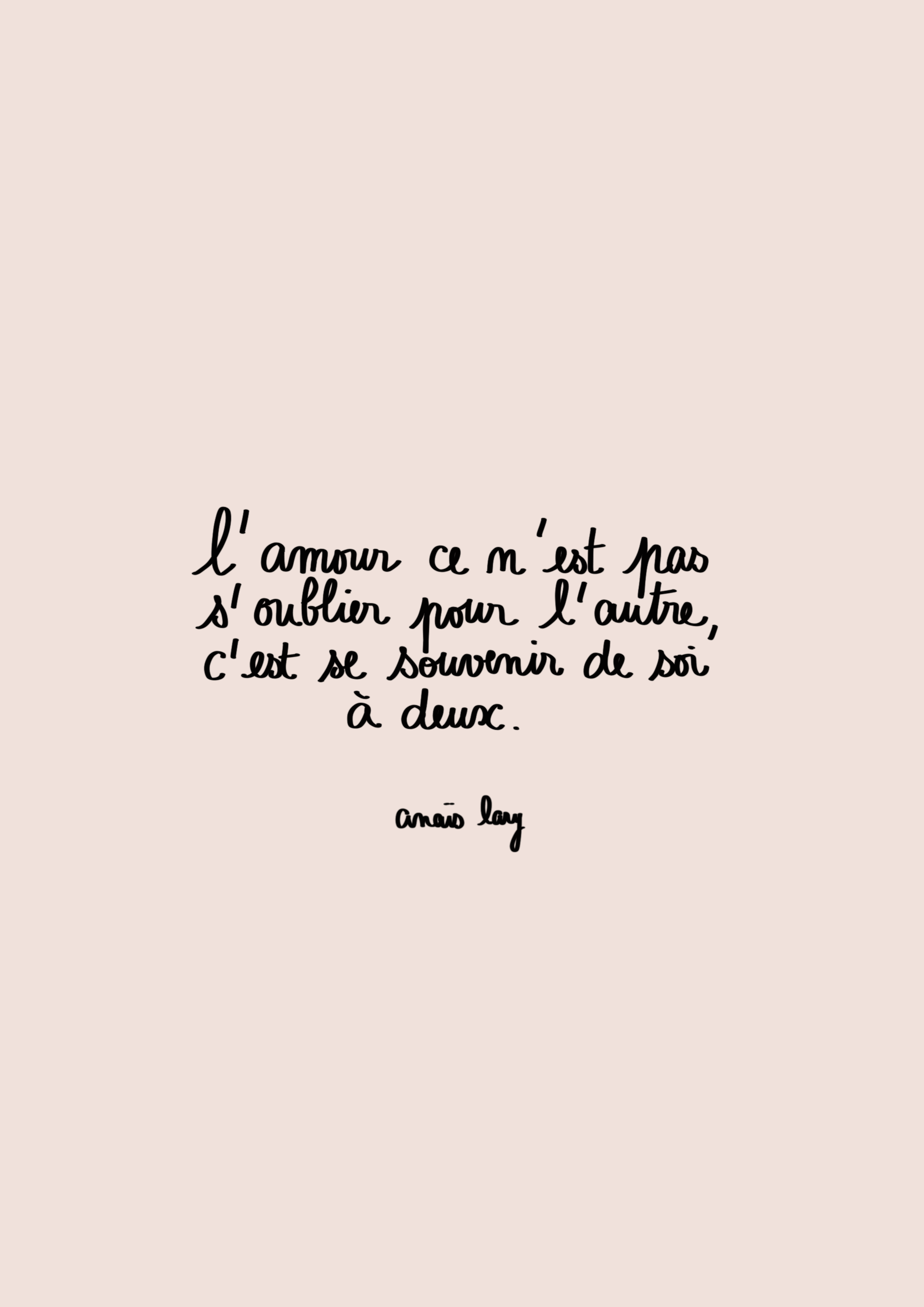 Carte amour collection citation Anaïs Lary 