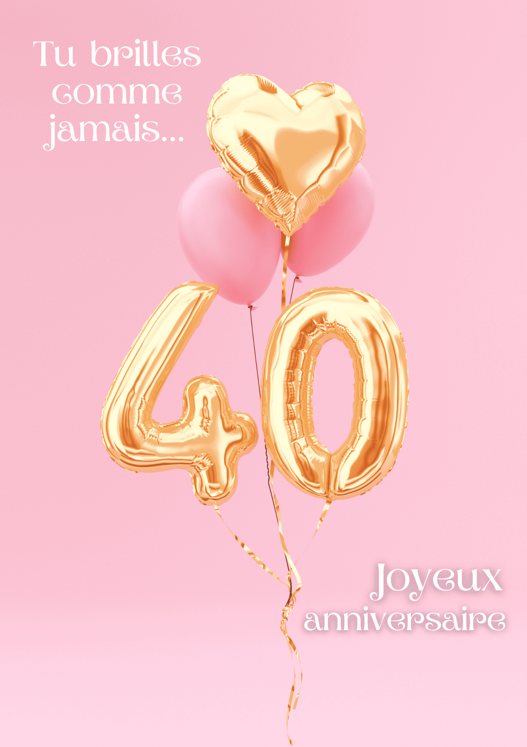 Carte de voeux anniversaire femme 40 ans