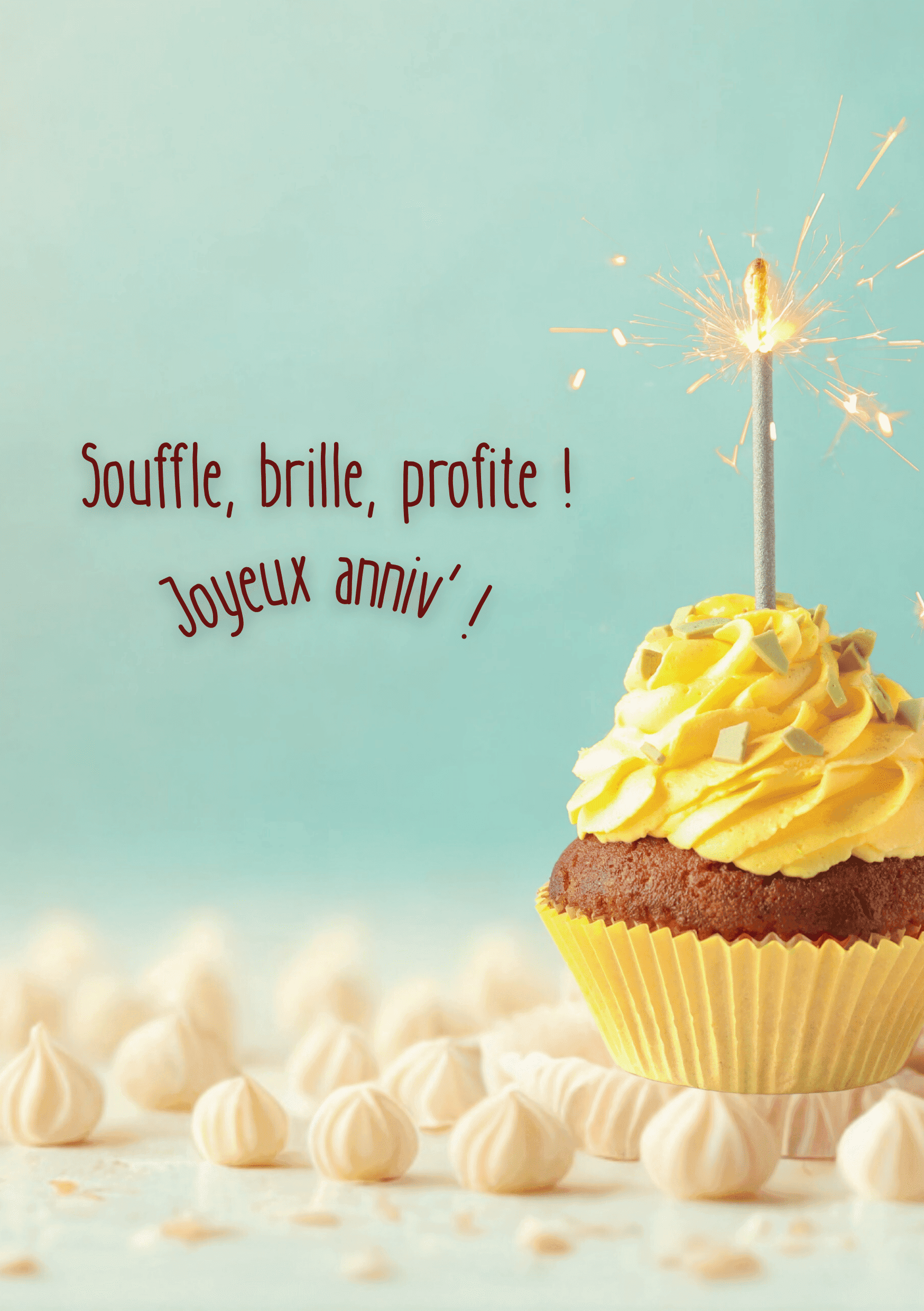 Carte anniversaire cupcake