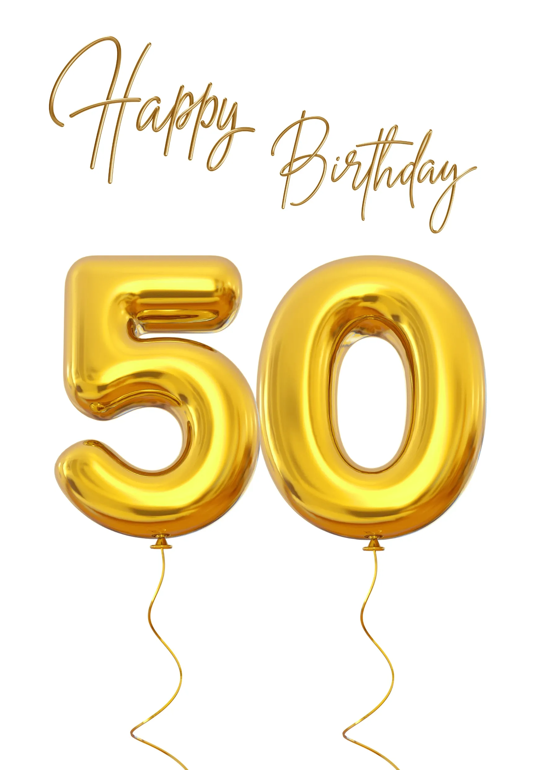 Carte anniversaire virtuelle 50 ans ballons
