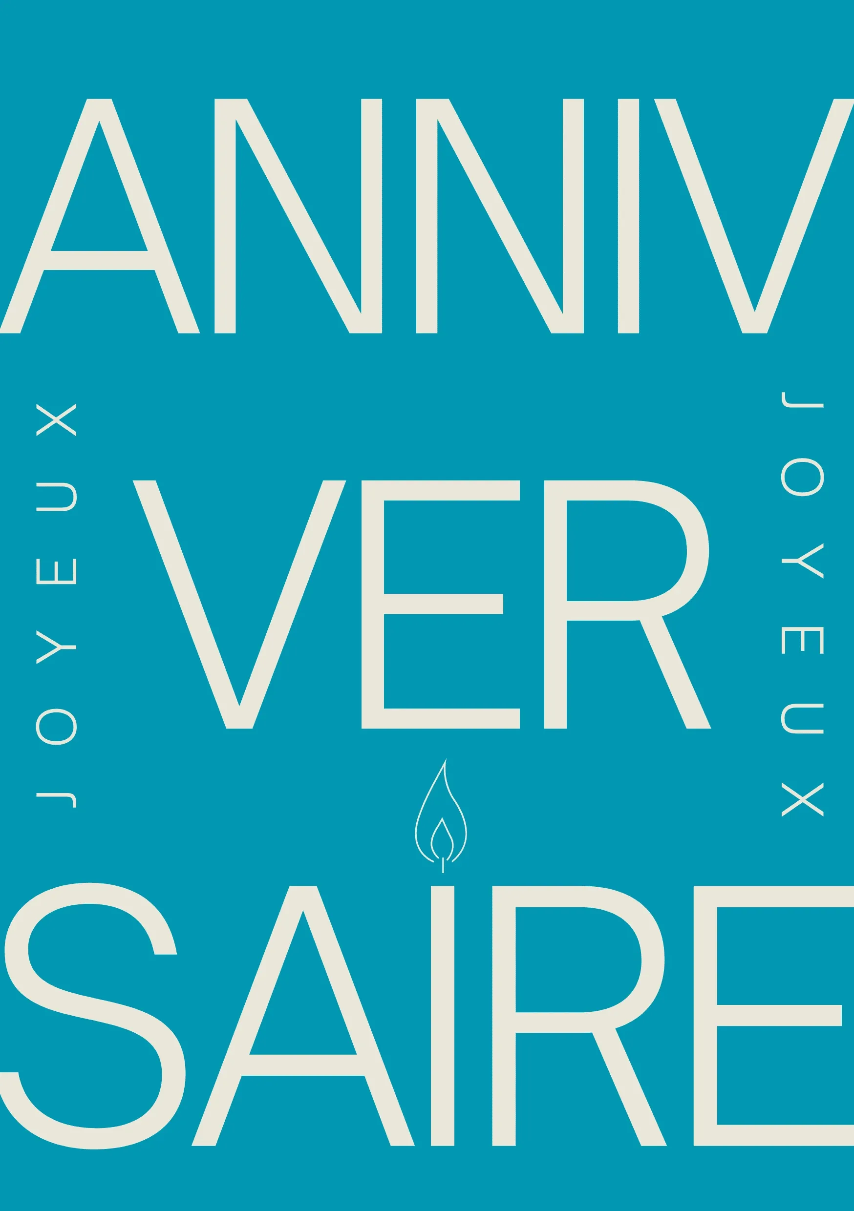 Carte anniversaire virtuelle bleue