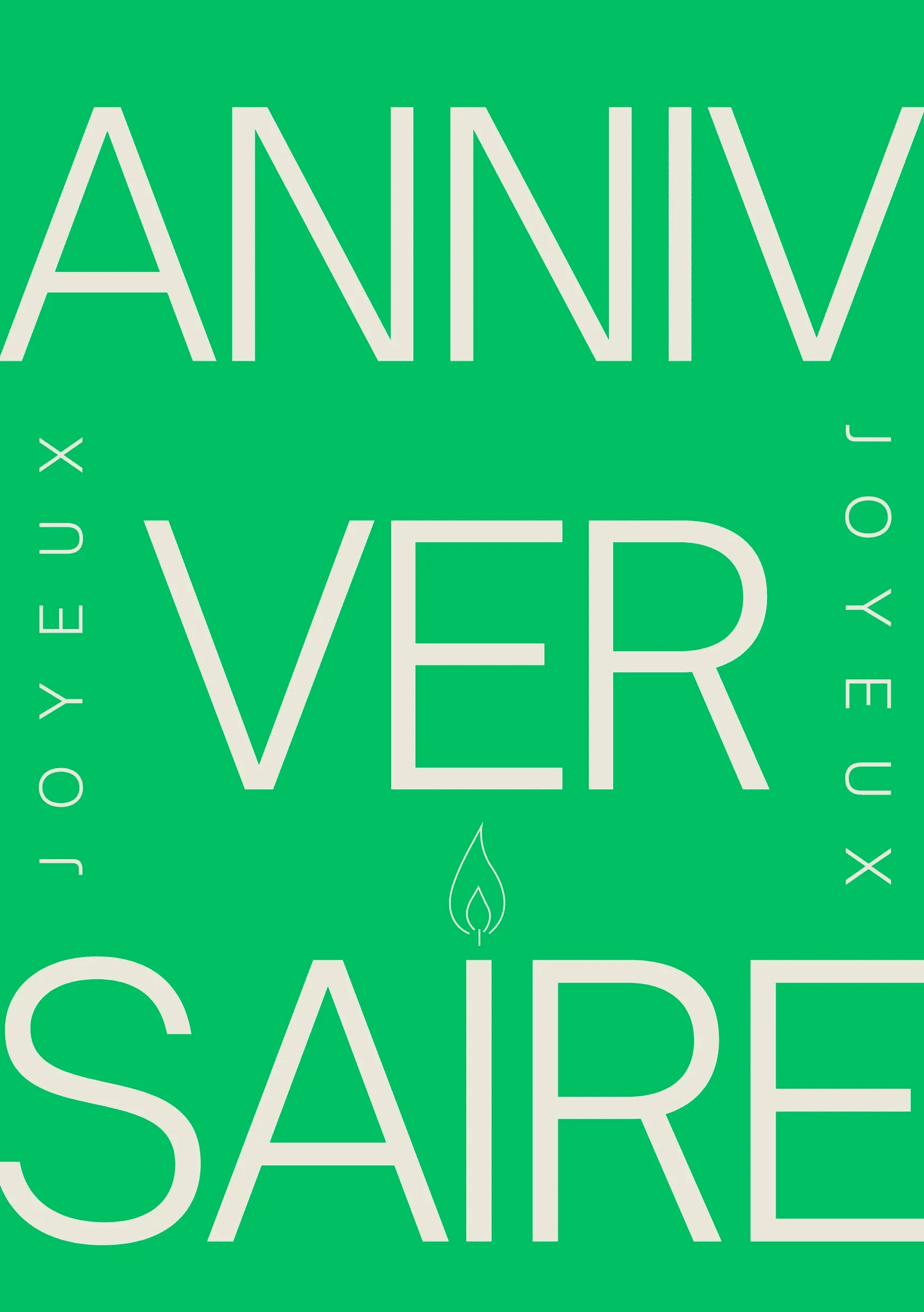 Carte anniversaire virtuelle verte
