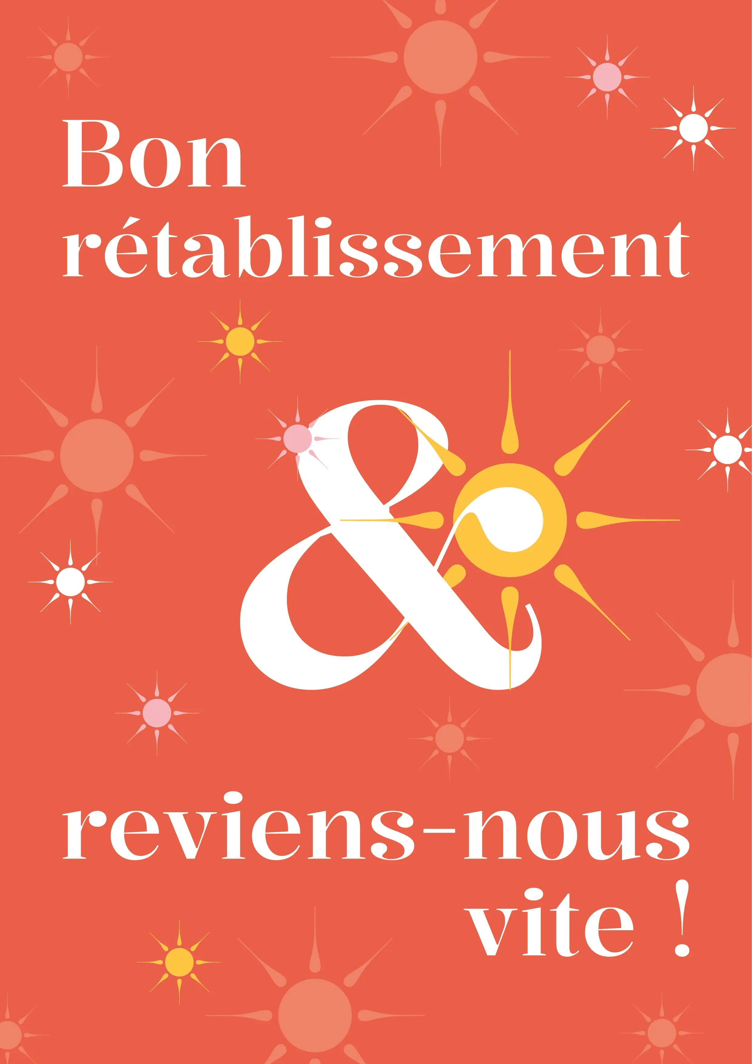 Carte bon rétablissement collectif collection Cyanea Graphisme