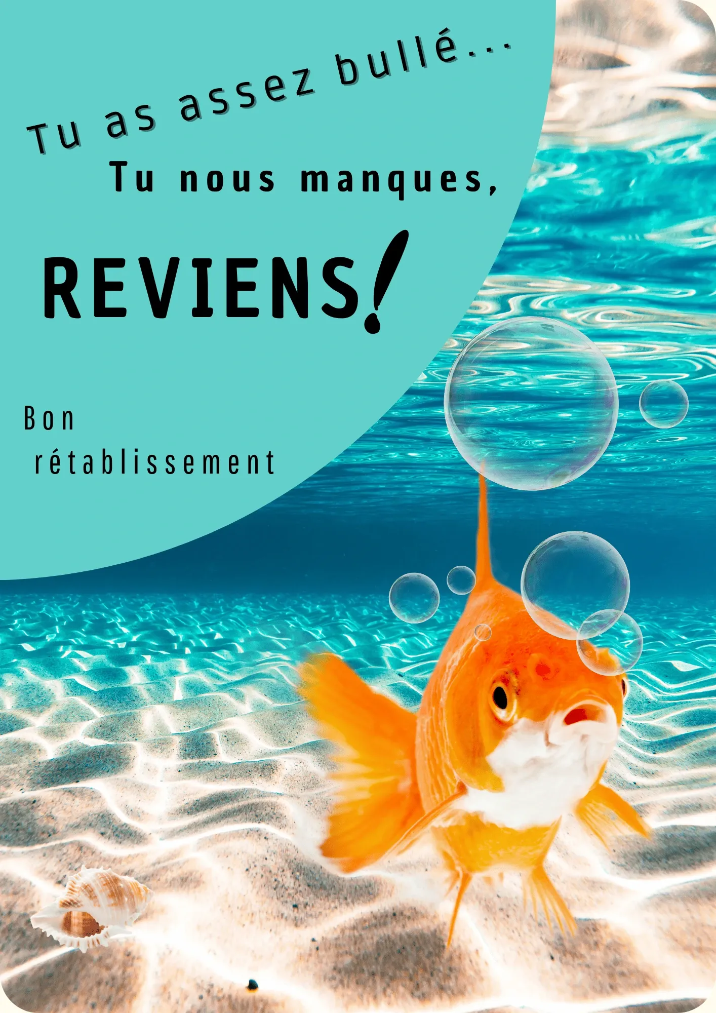 Carte bon rétablissement humour