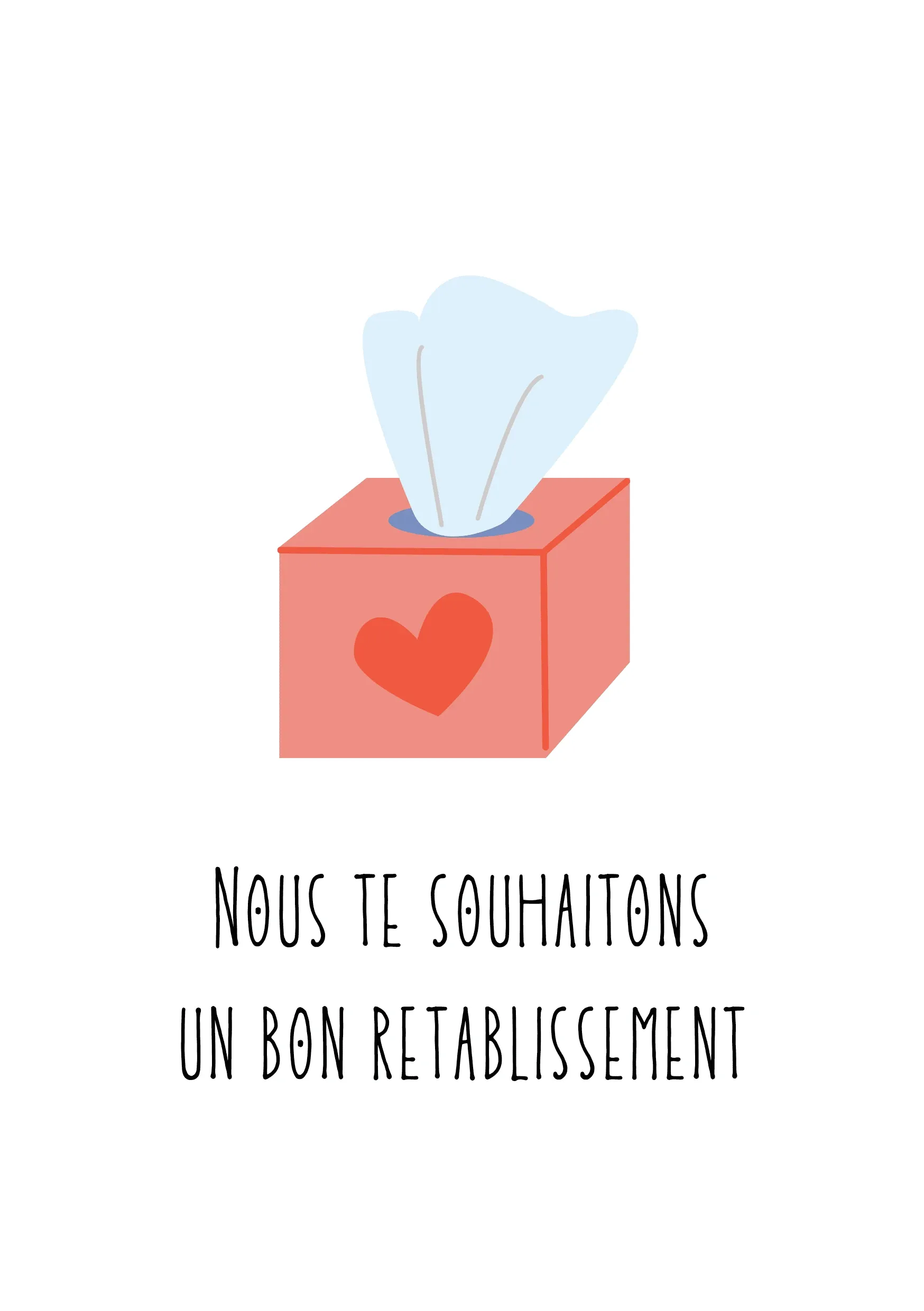 Carte bon rétablissement mouchoirs