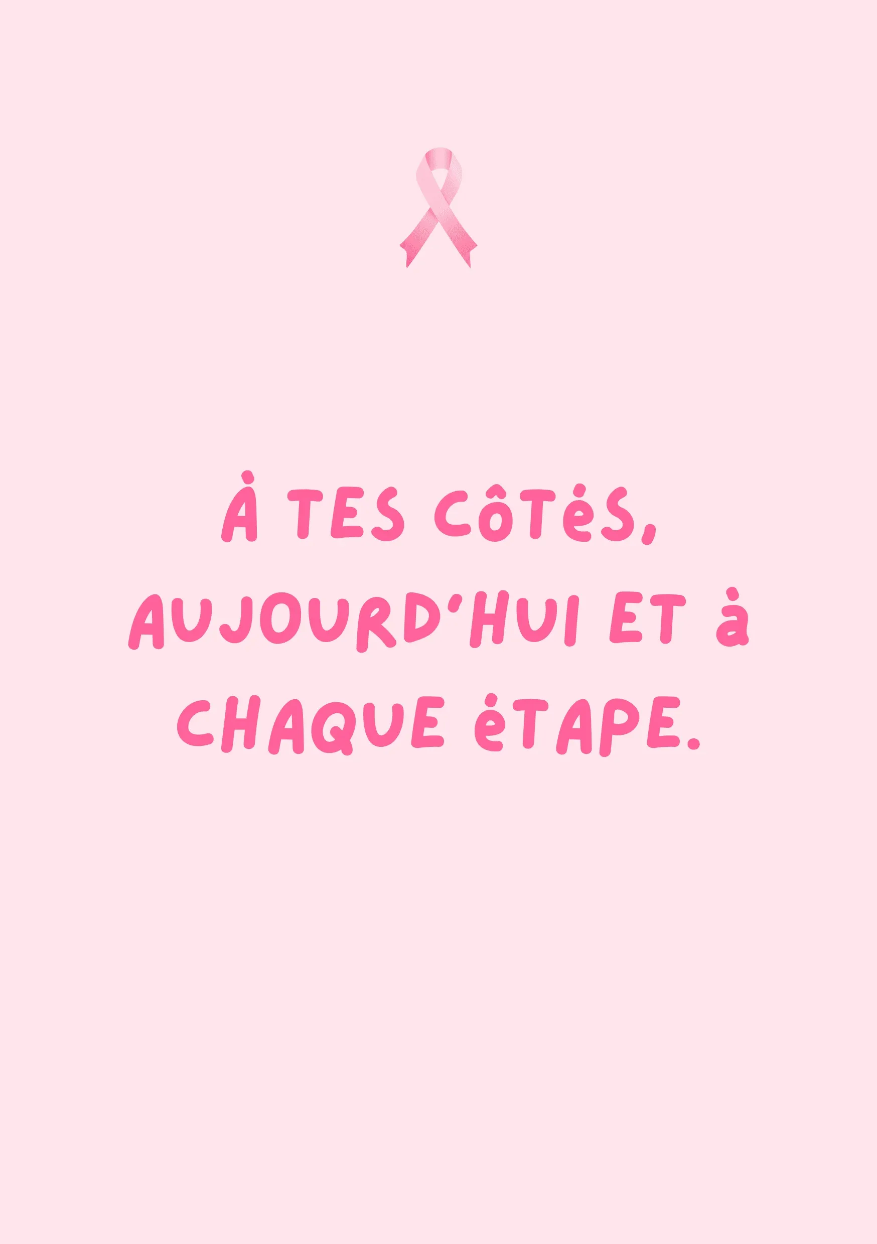 Carte bon rétablissement octobre rose à tes côtés