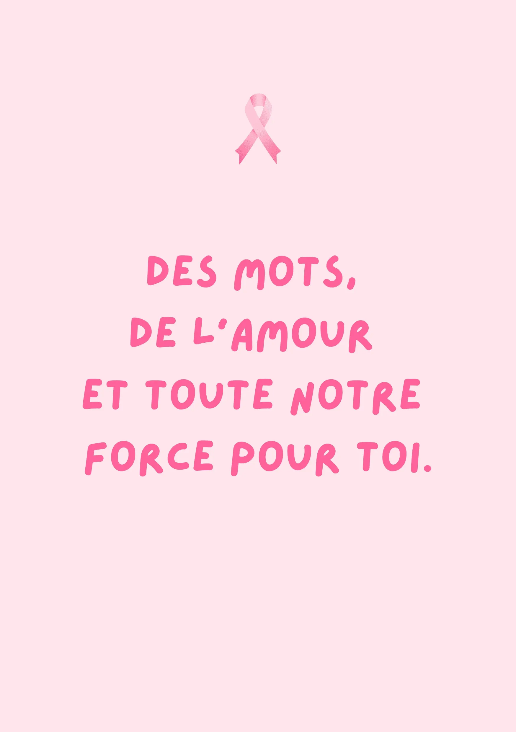 Carte Carte bon rétablissement octobre rose force