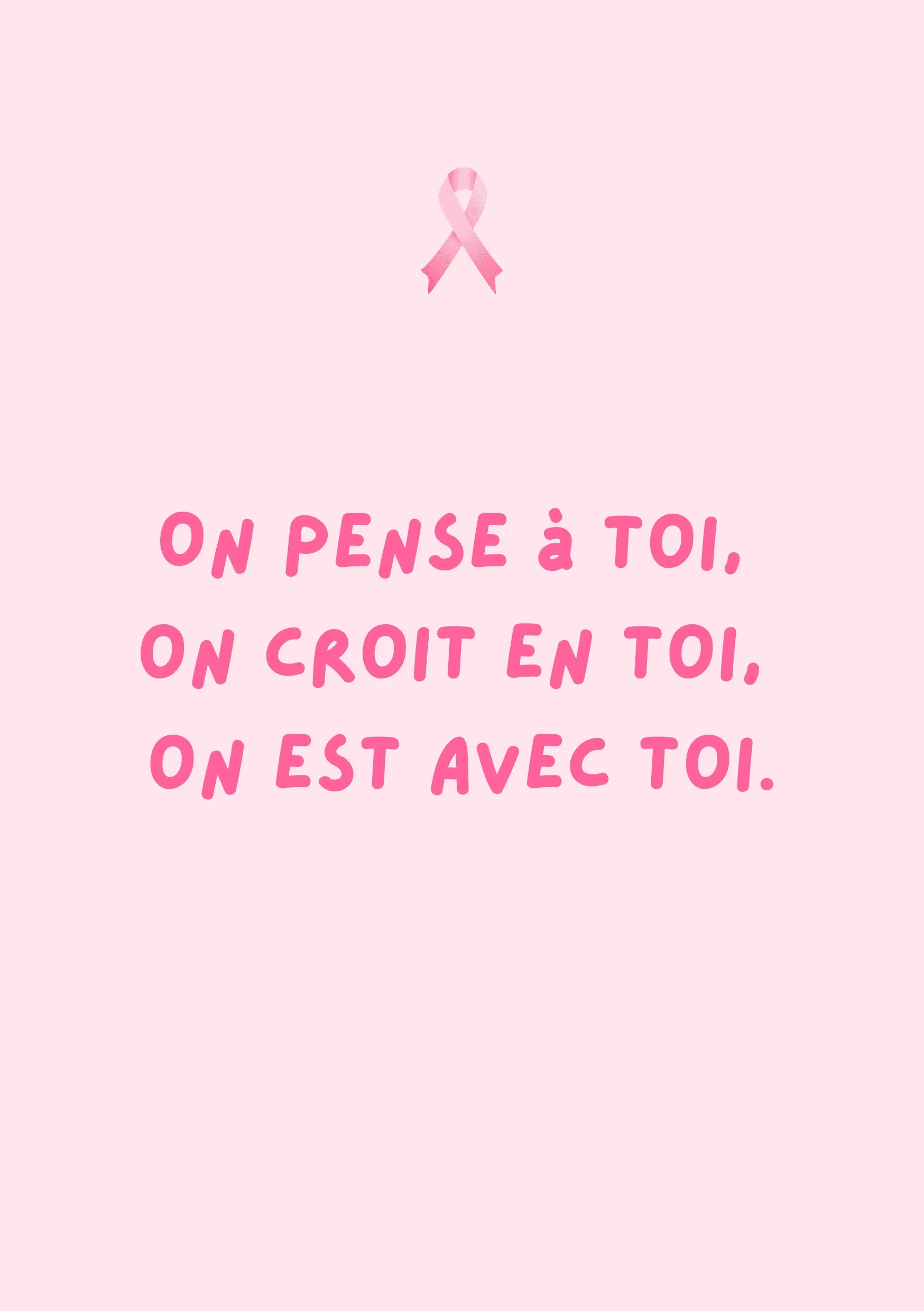 Carte bon rétablissement octobre rose on pense à toi