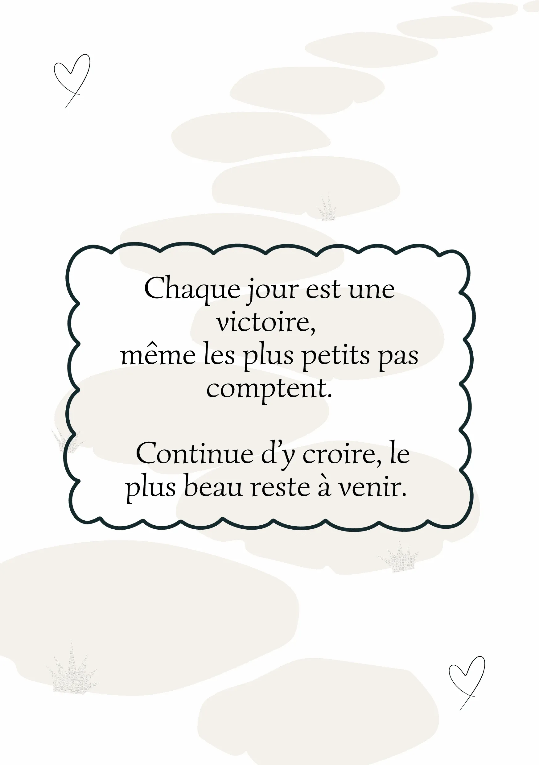 Carte bon rétablissement petits pas