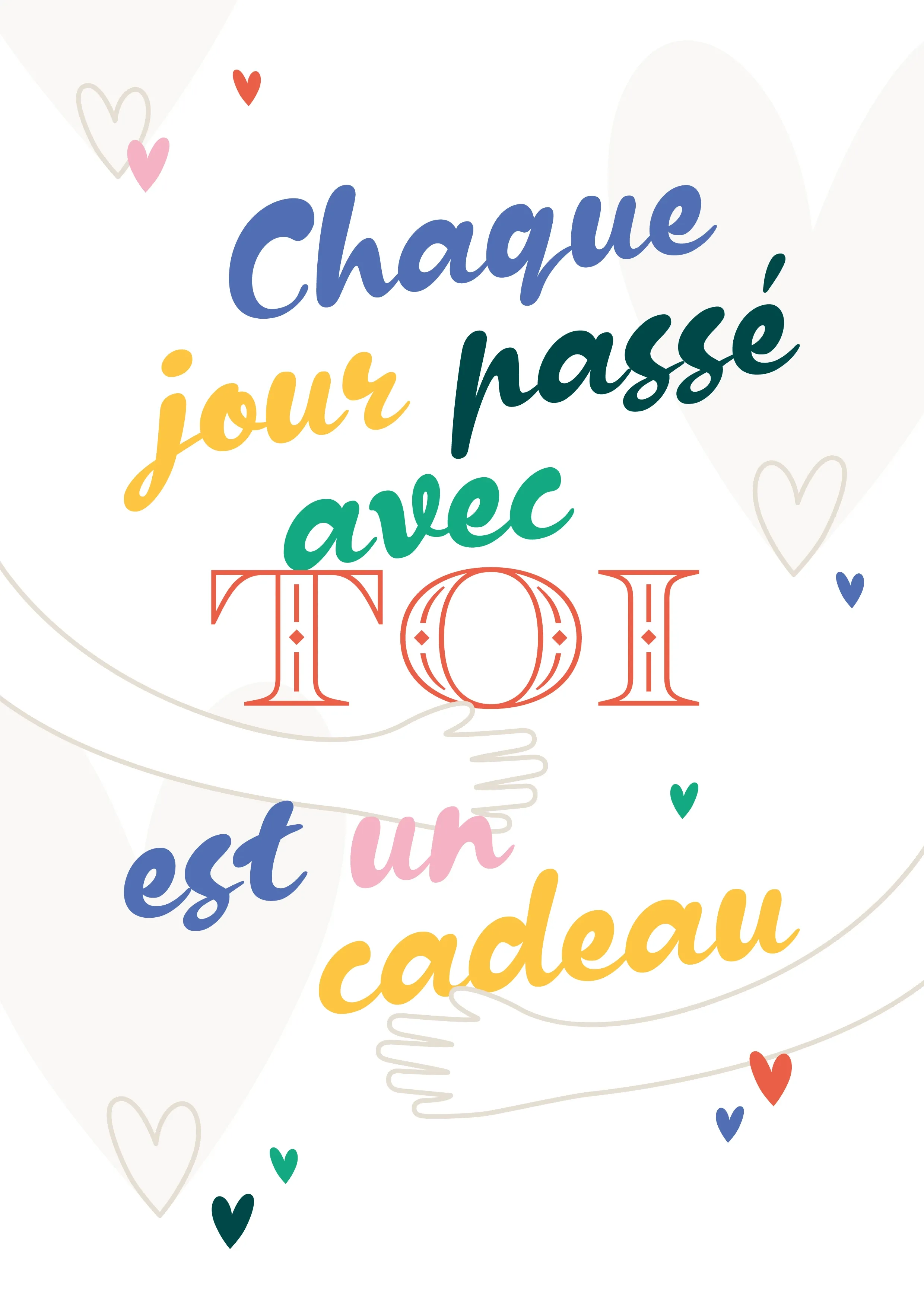 Carte bonne année 2027 collection Cyanea graphisme