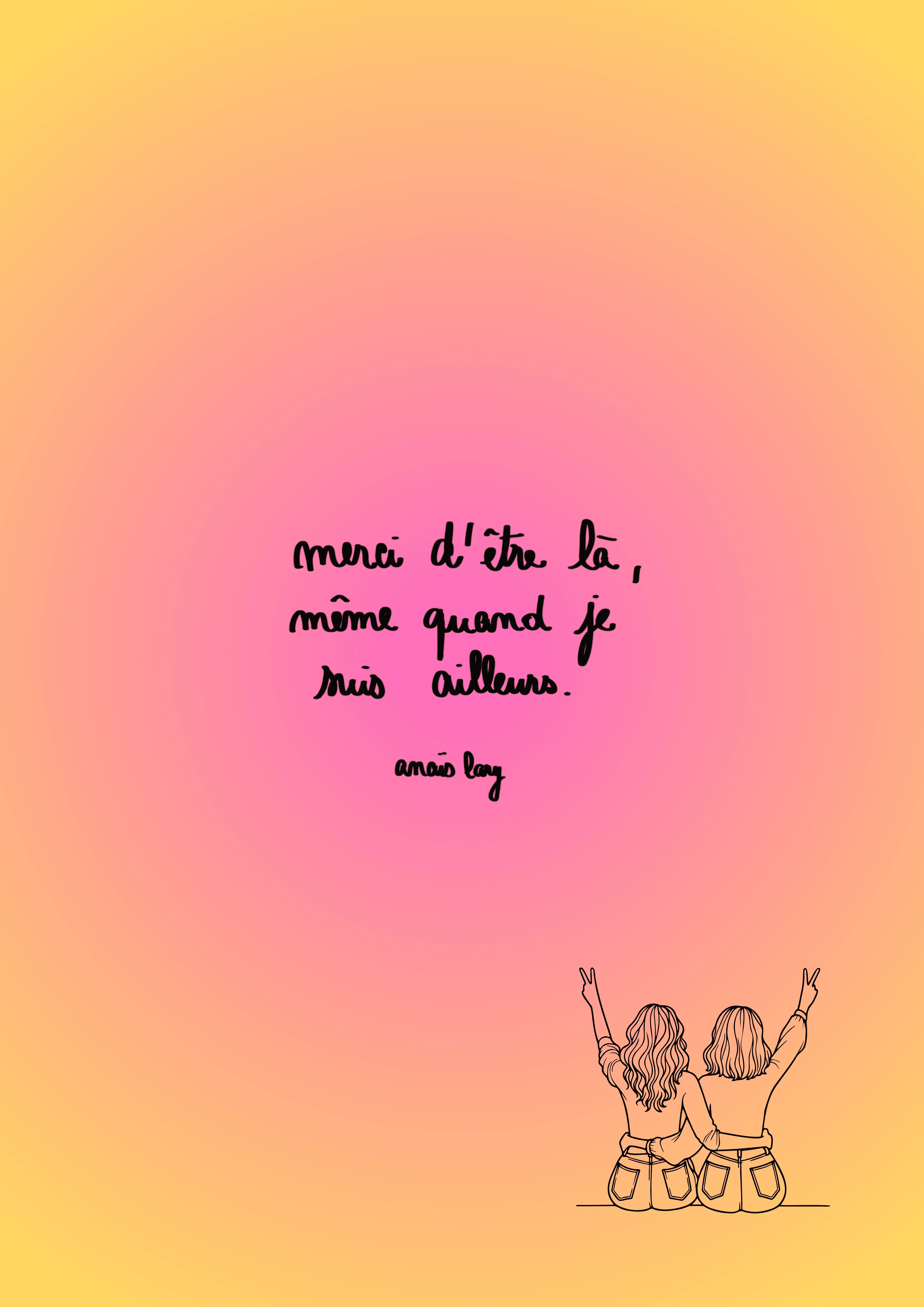 Carte d'amitié citation Anaïs Lary