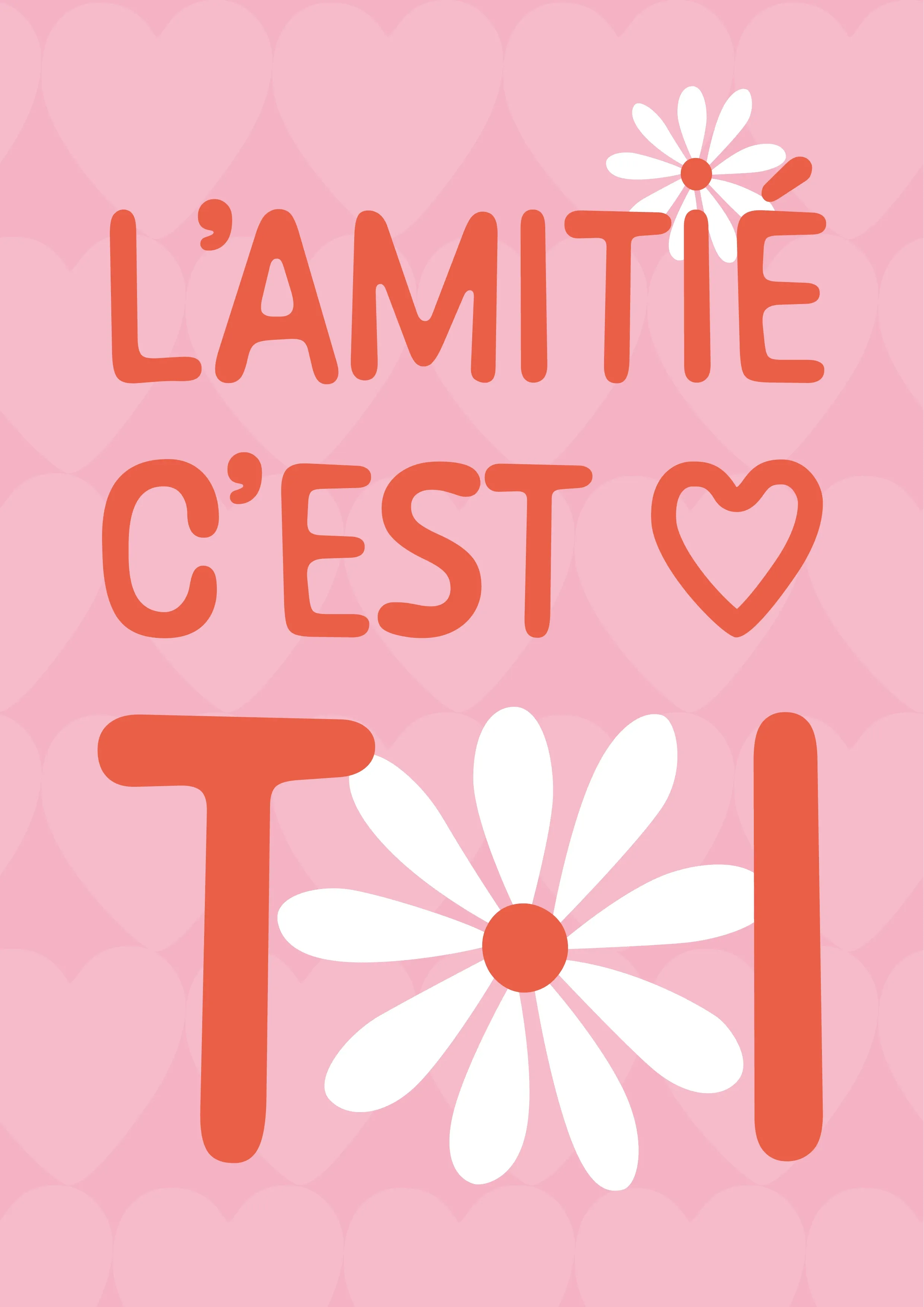 Carte d'amitié collection Cyanea graphisme