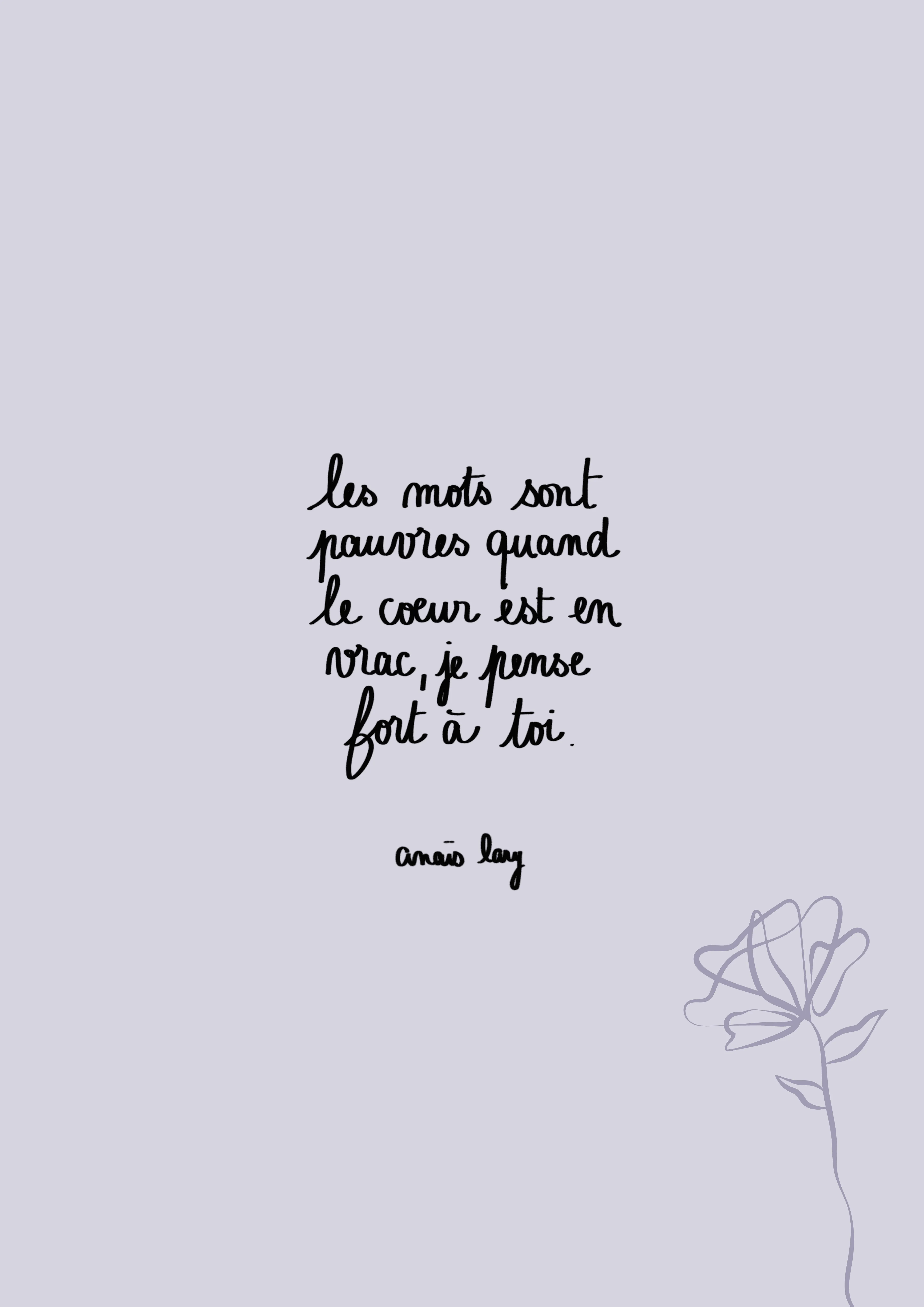 Carte de condoléances collection Anais Lary