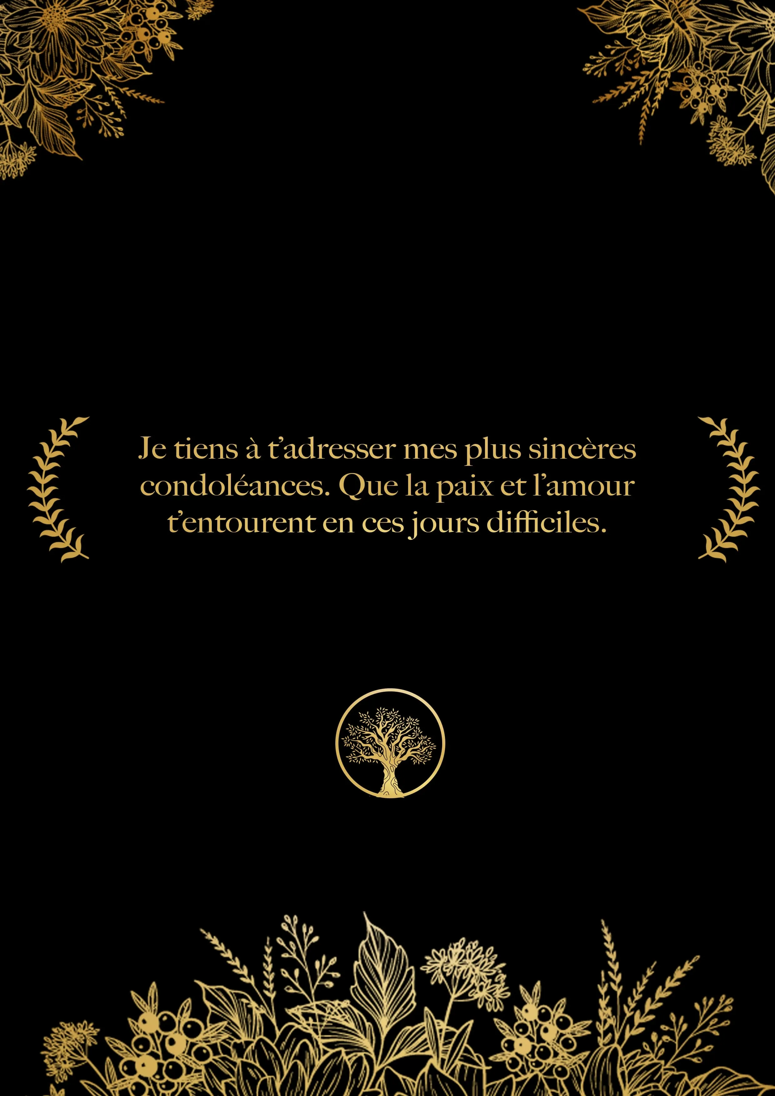 Carte de condoléances collection Joko Design 
