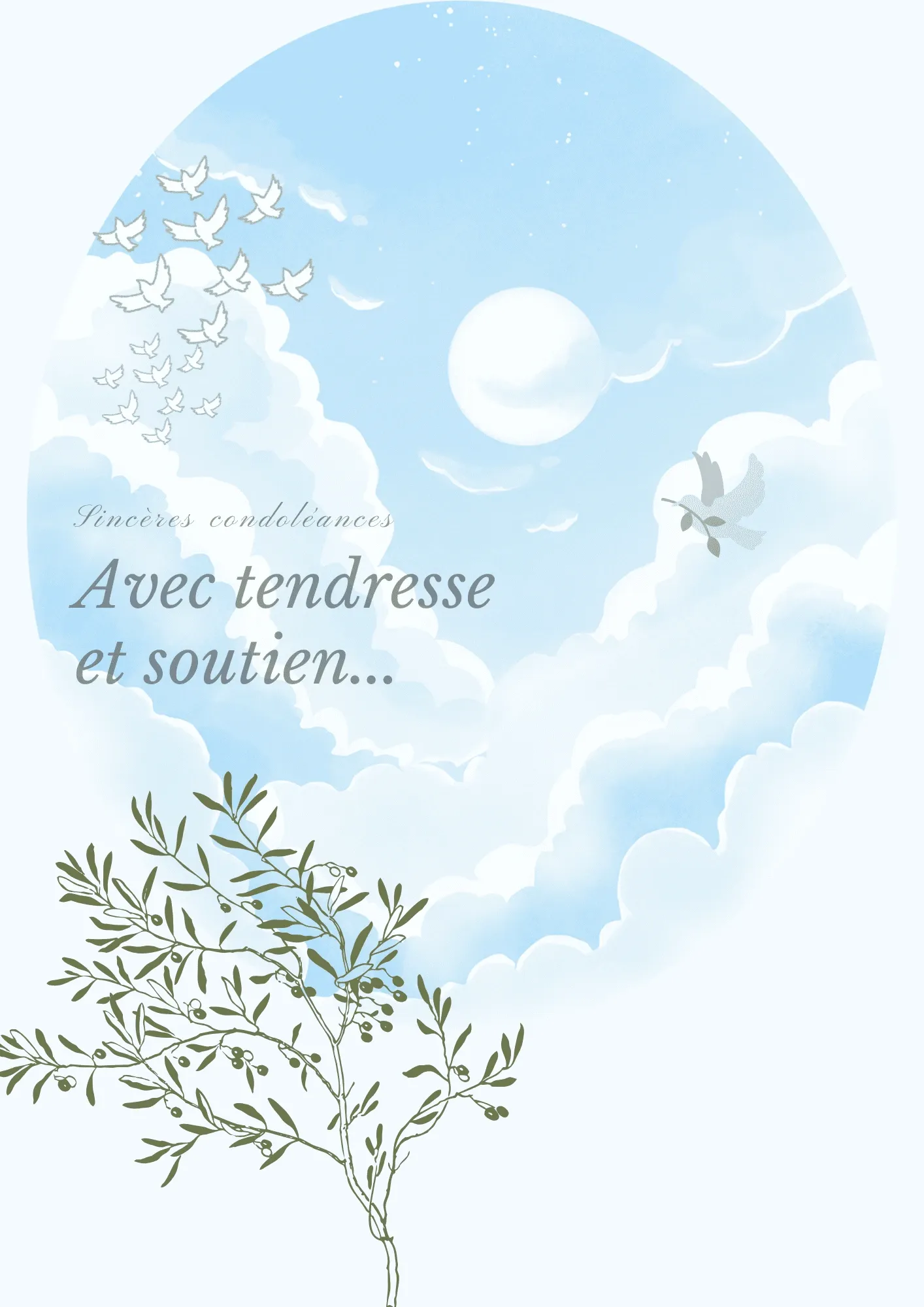 Carte de condoléances soutien