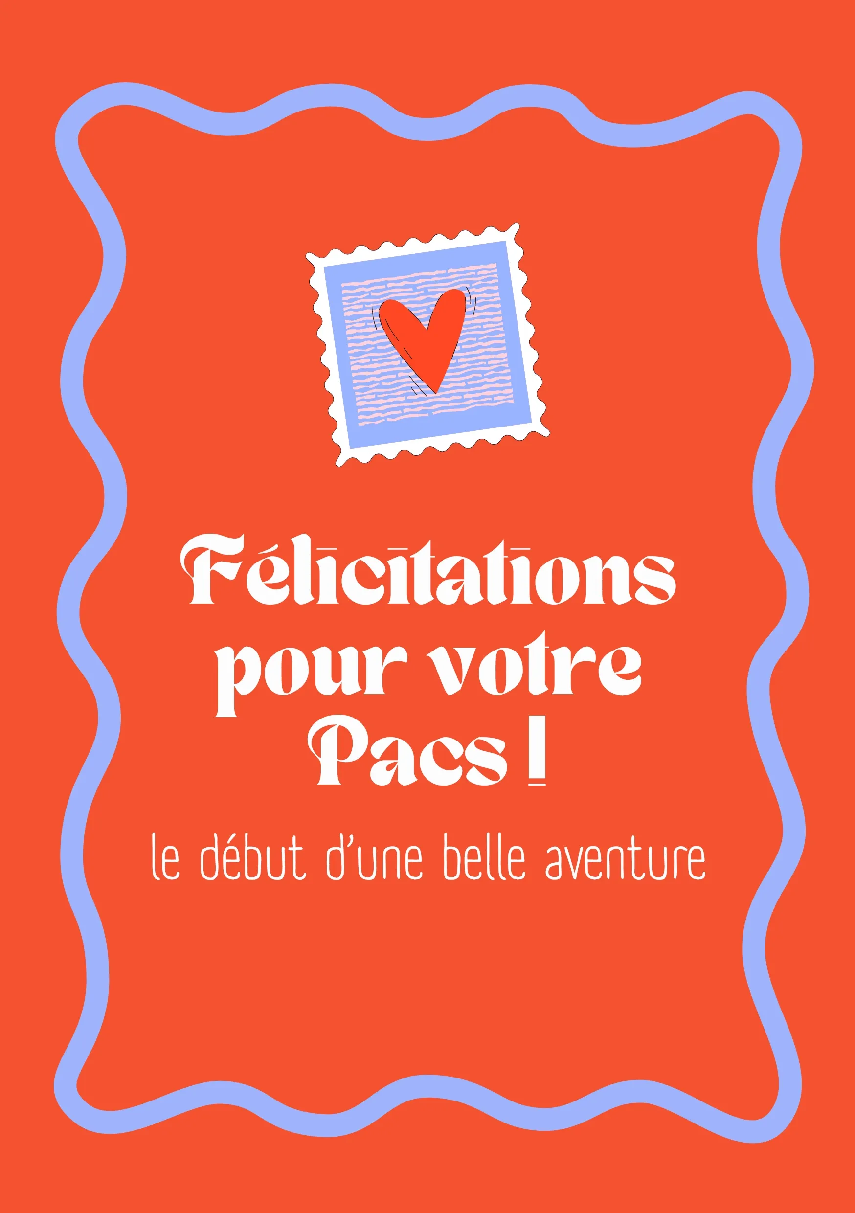 Carte de félicitations pacs