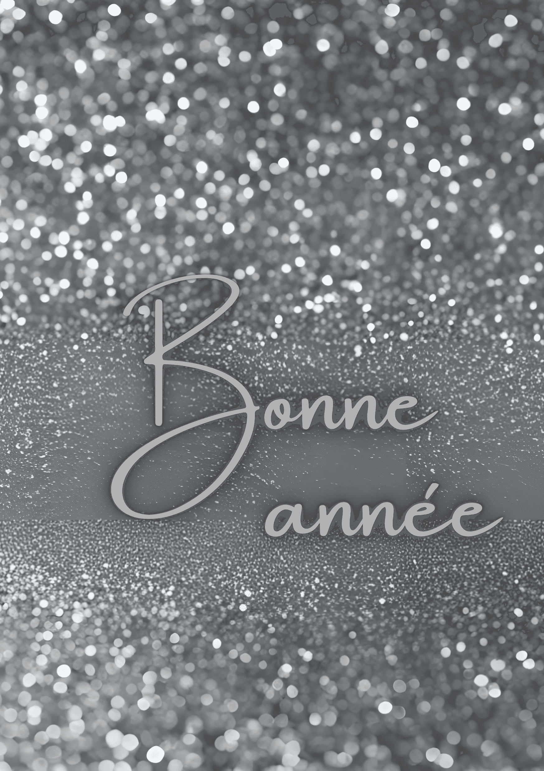Carte de voeux bonne année 2026 paillettes 
