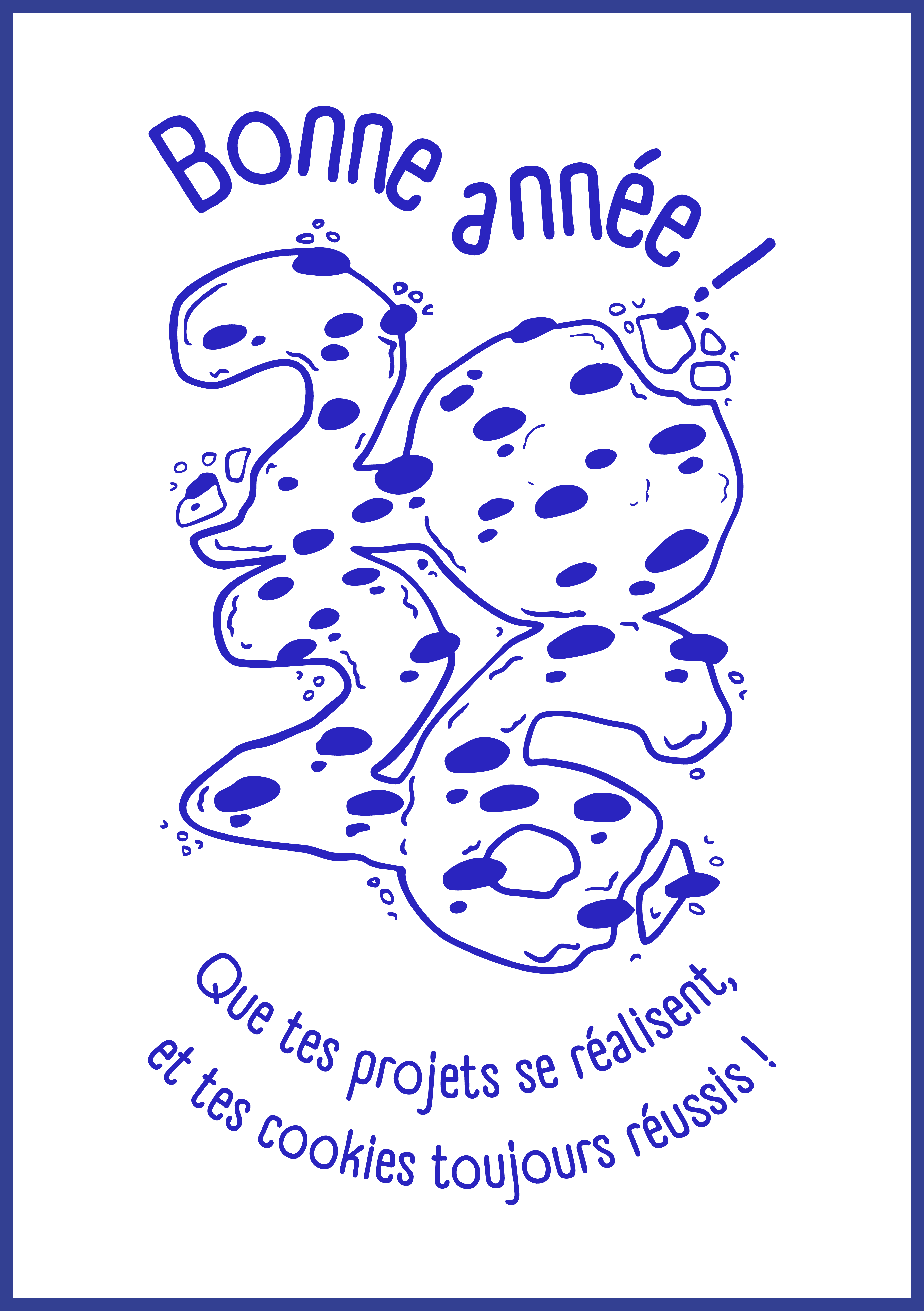 Carte de voeux bonne année 2026 cookie collection Rebecca Sanchez