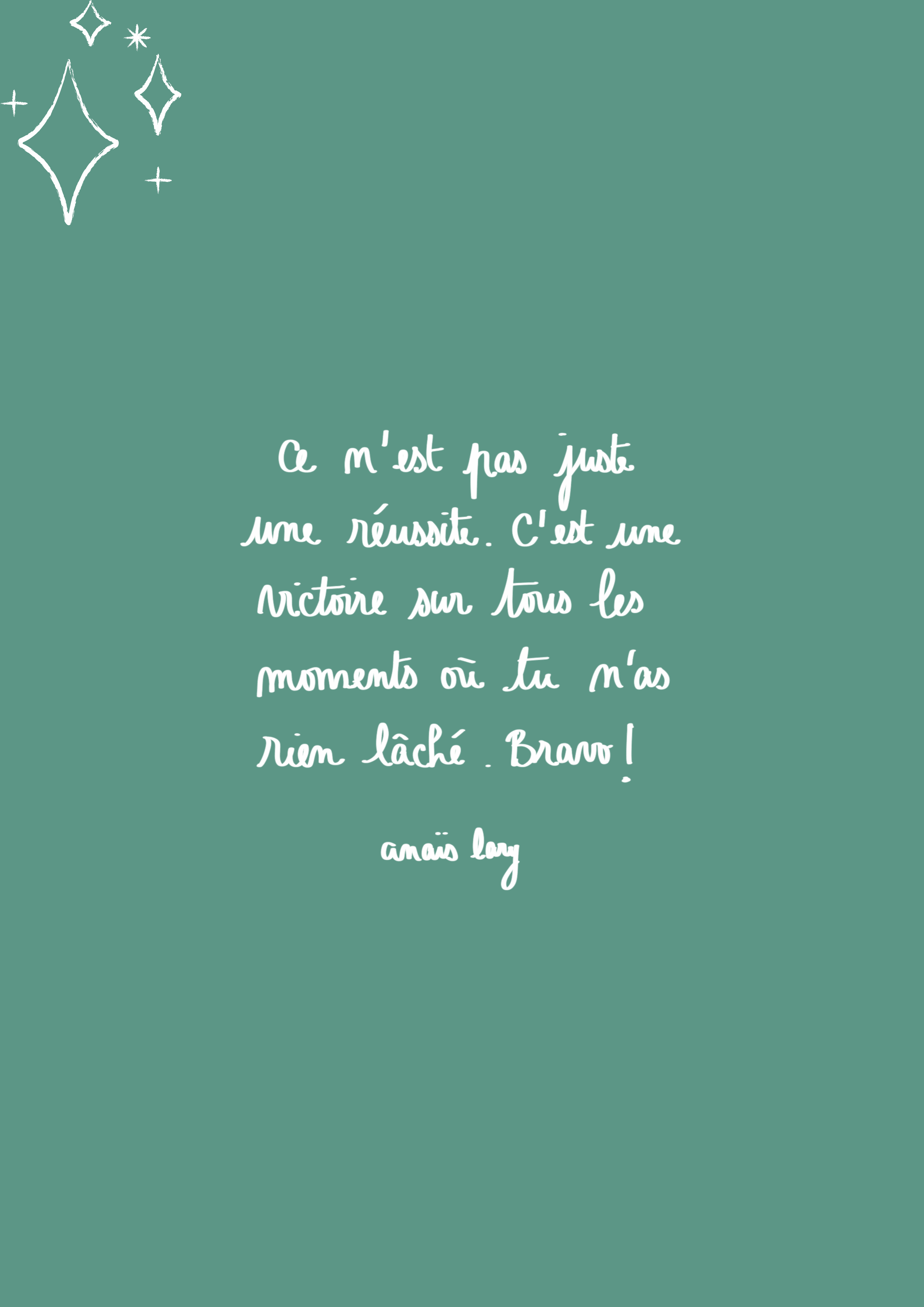 carte de voeux citation Anaïs Lary 