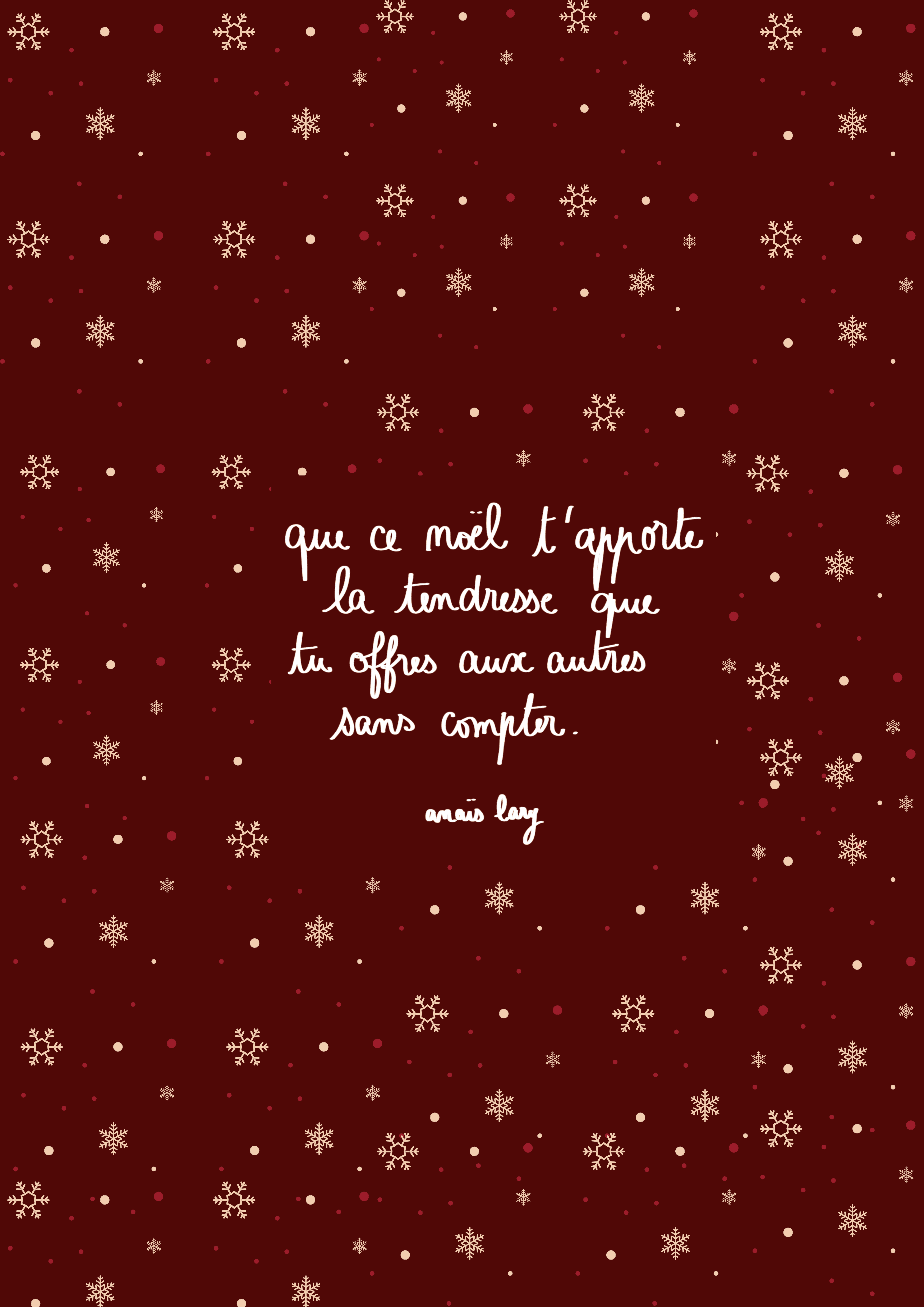 carte de voeux Noël citation Anaïs Lary