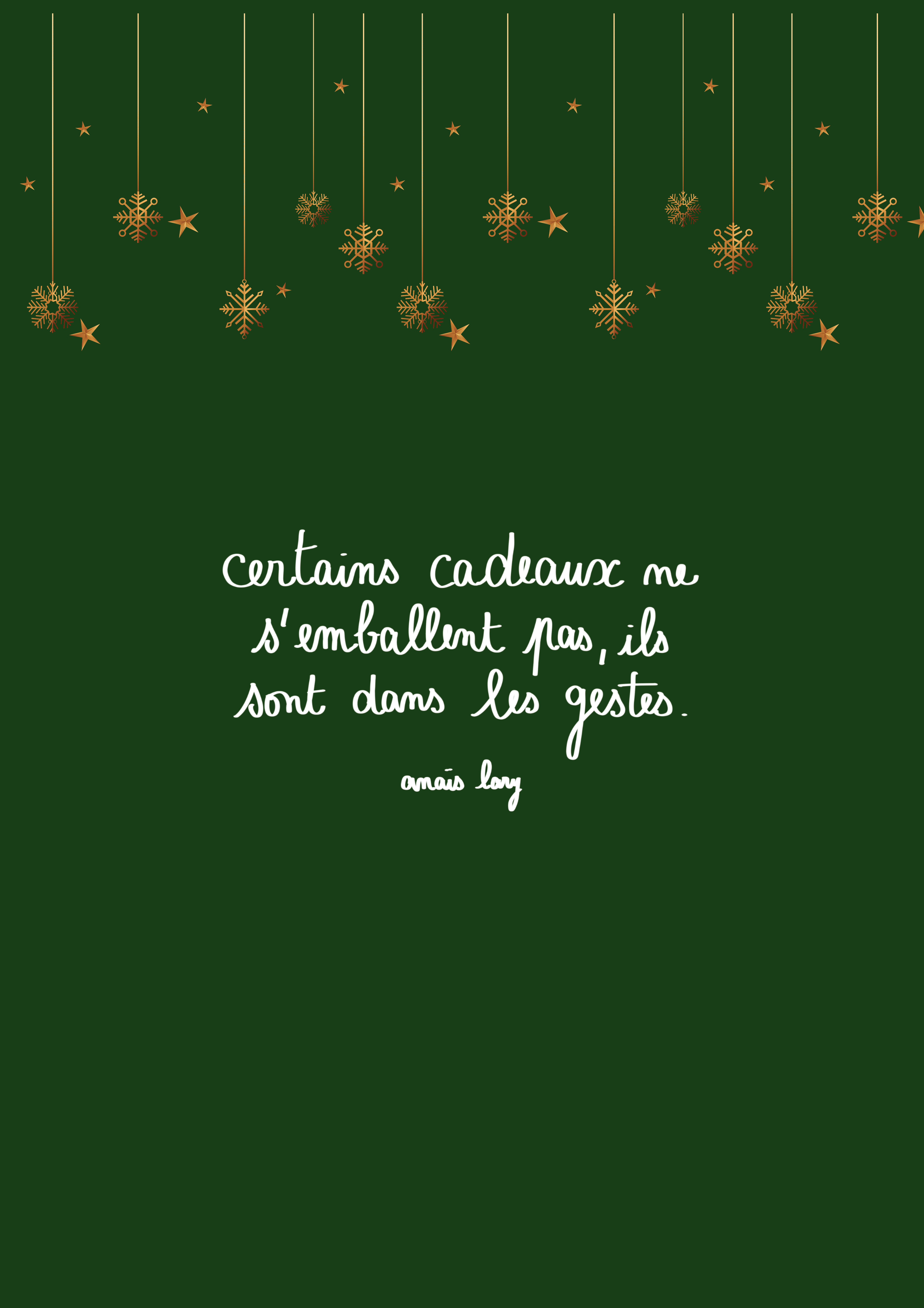 Carte Carte de voeux Noël citation Anaïs Lary