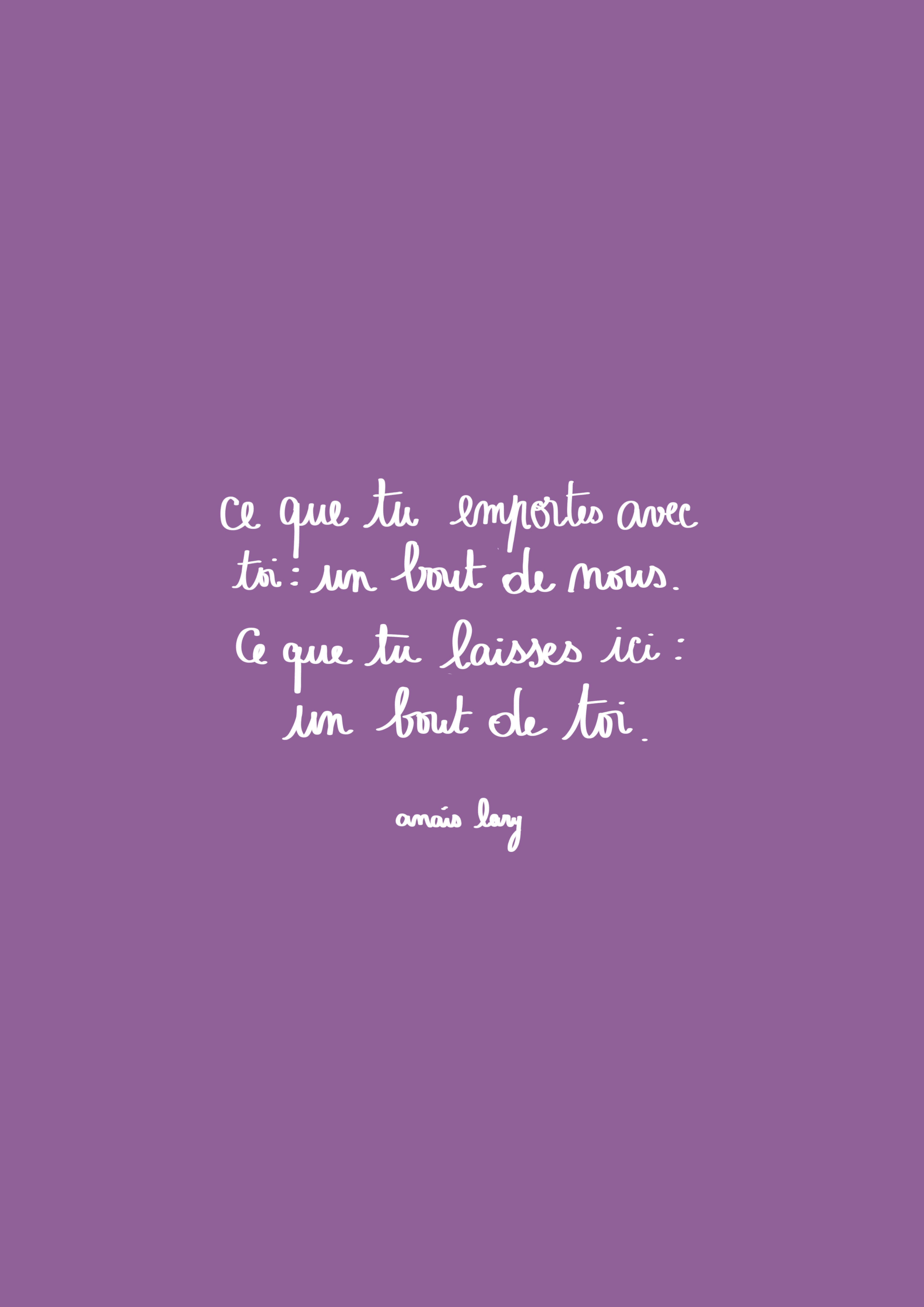 carte de voeux pot de départ citation Anaïs Lary 