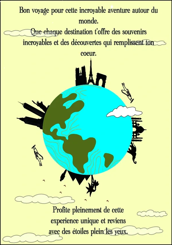 Carte départ virtuelle voyage collection Joko design