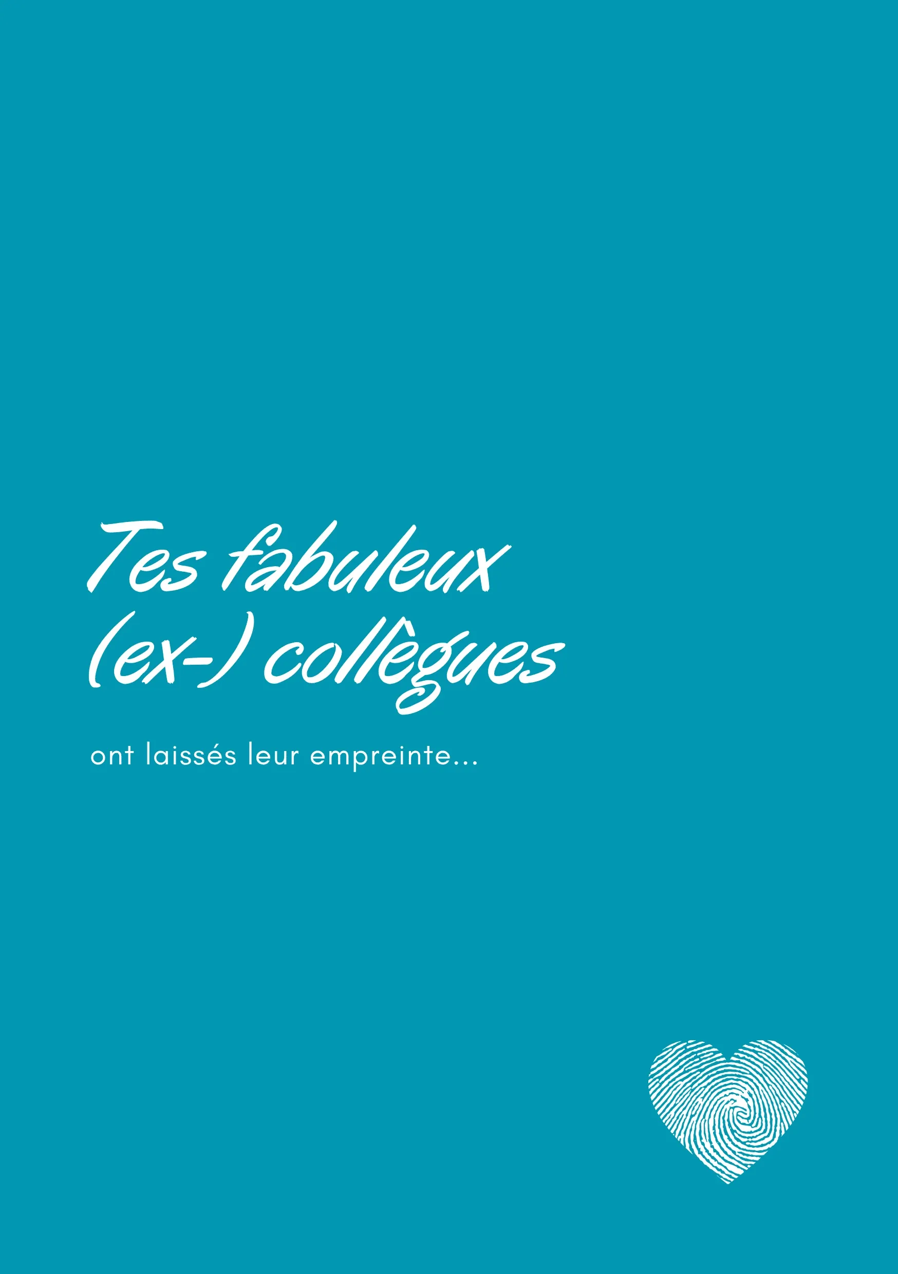 Carte départ collègue virtuelle empreinte coeur