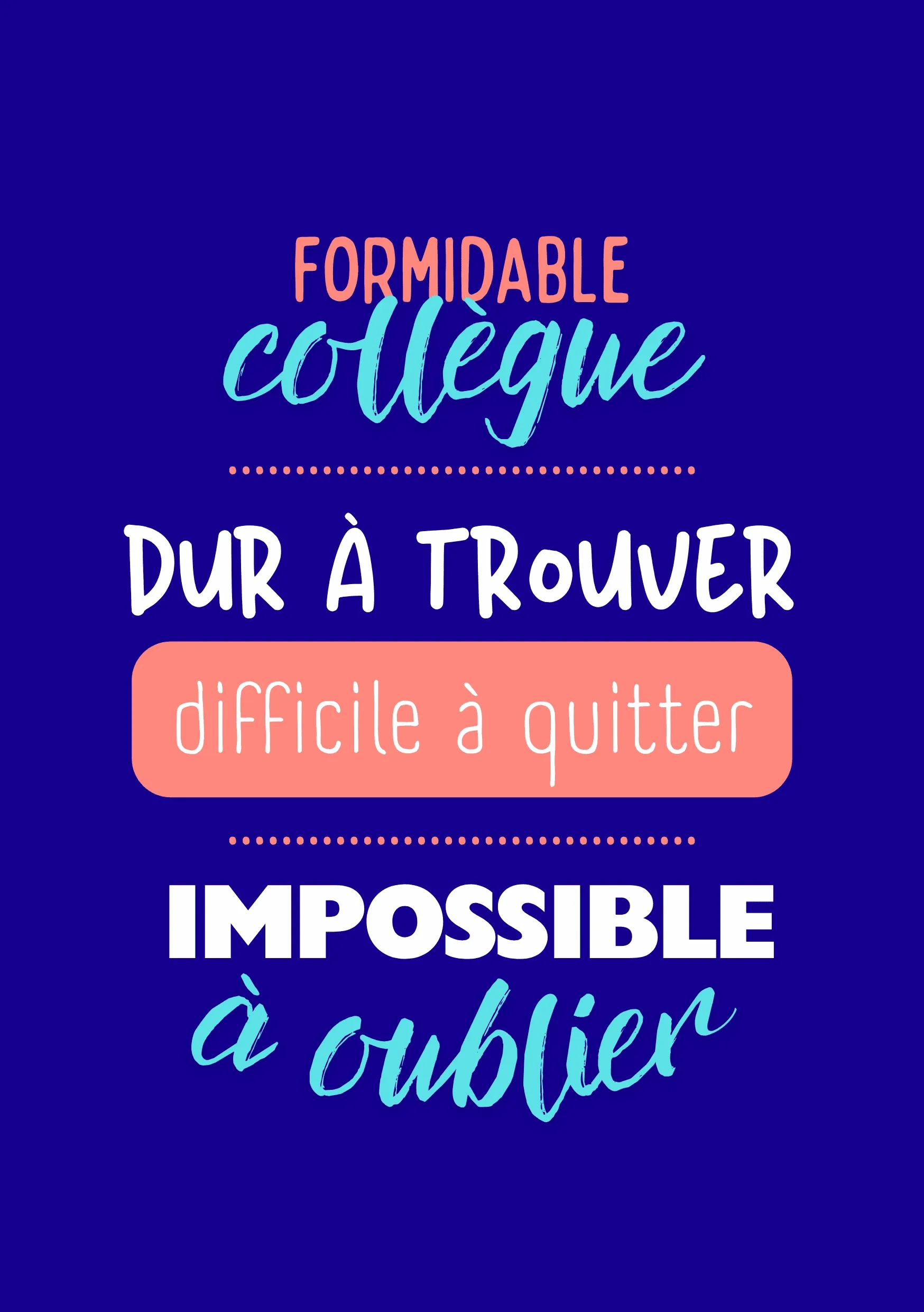 Carte départ collègue virtuelle impossible à oublier