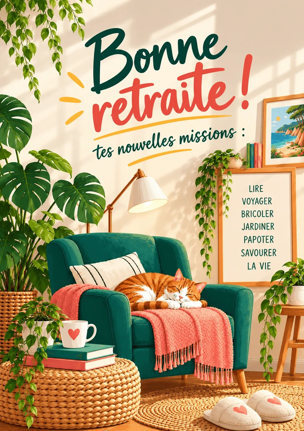 Carte départ collègue retraite nouvelles missions
