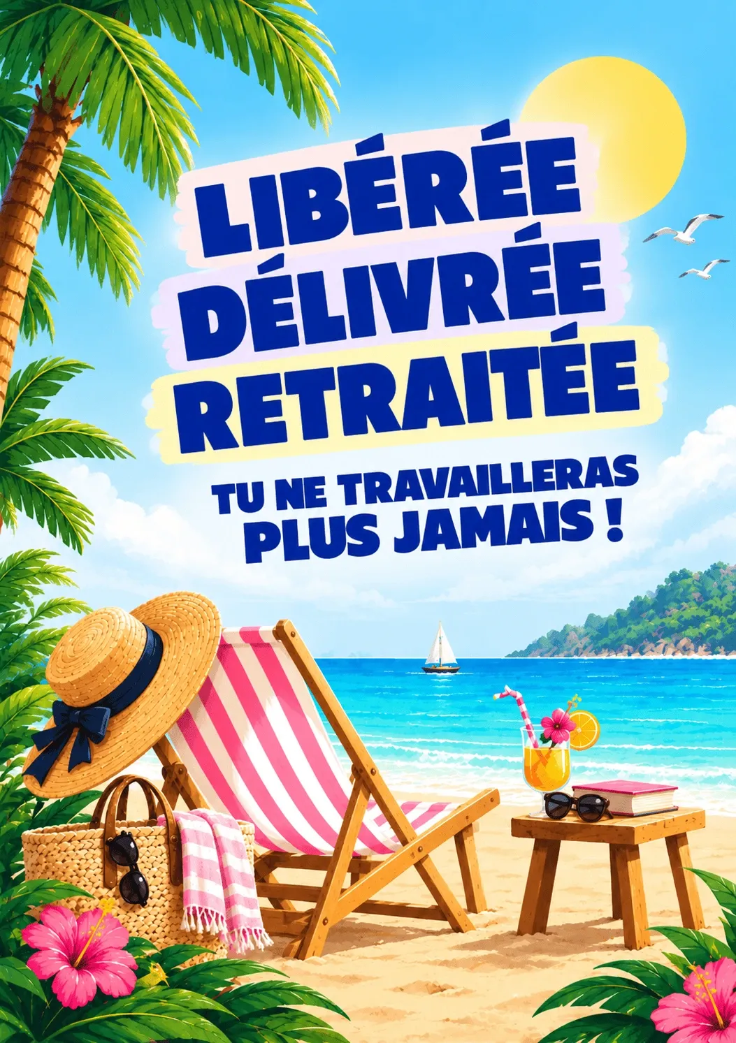 Carte départ collègue retraite libérée délivrée femme