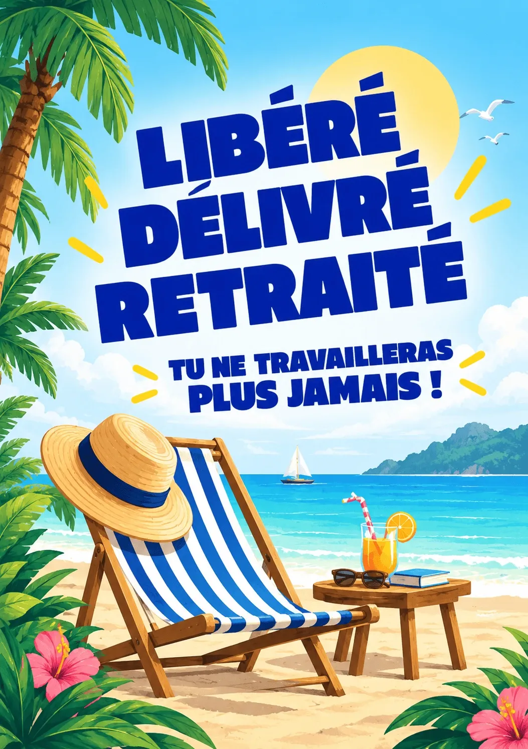 Carte départ collègue retraite libéré délivré homme