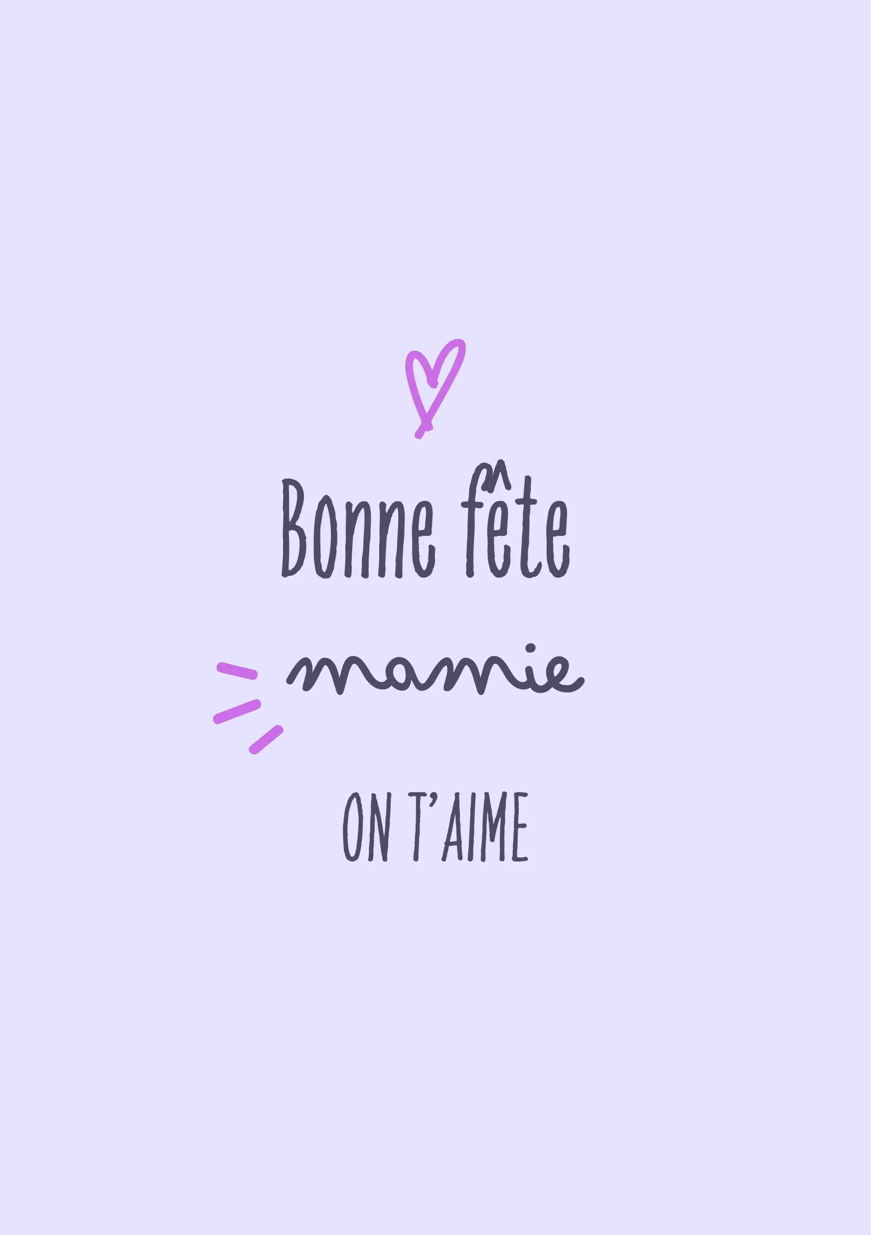 Carte fête des grands mères bonne fête mamie
