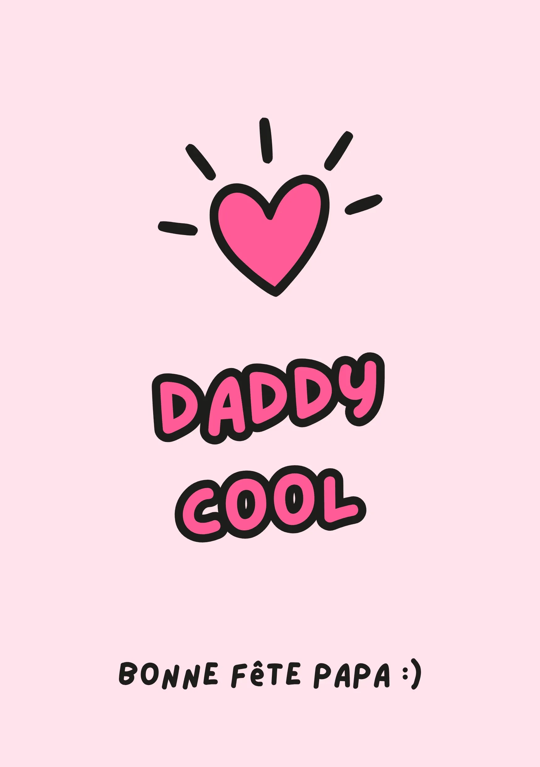 Carte fête des pères daddy cool