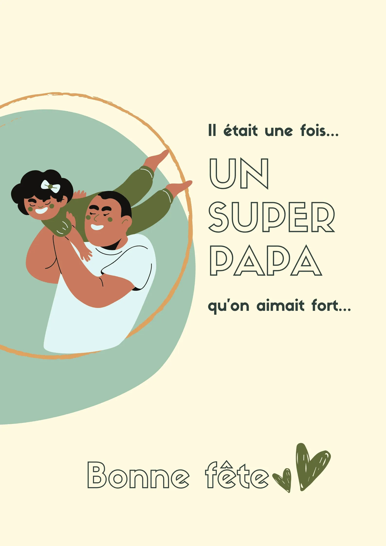 Carte fête des pères il était une fois