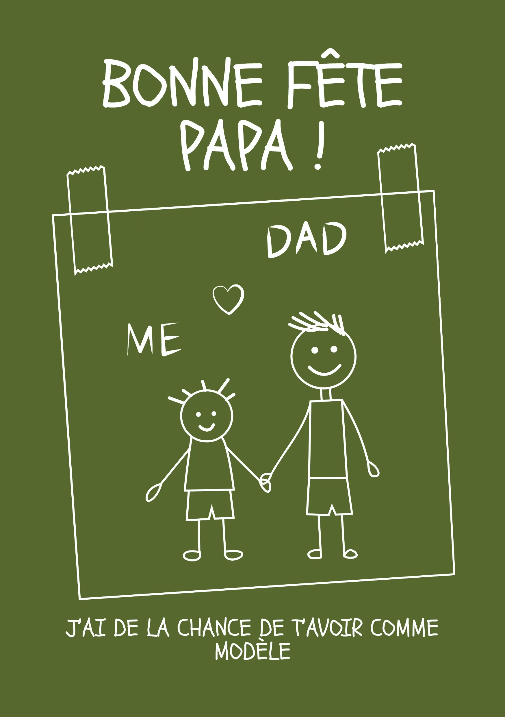 Carte fête des pères me and dad