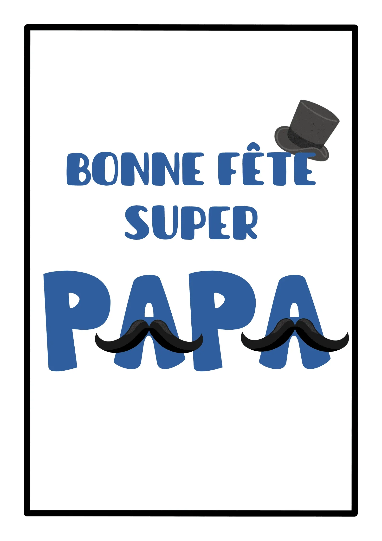 Carte fête des pères moustache
