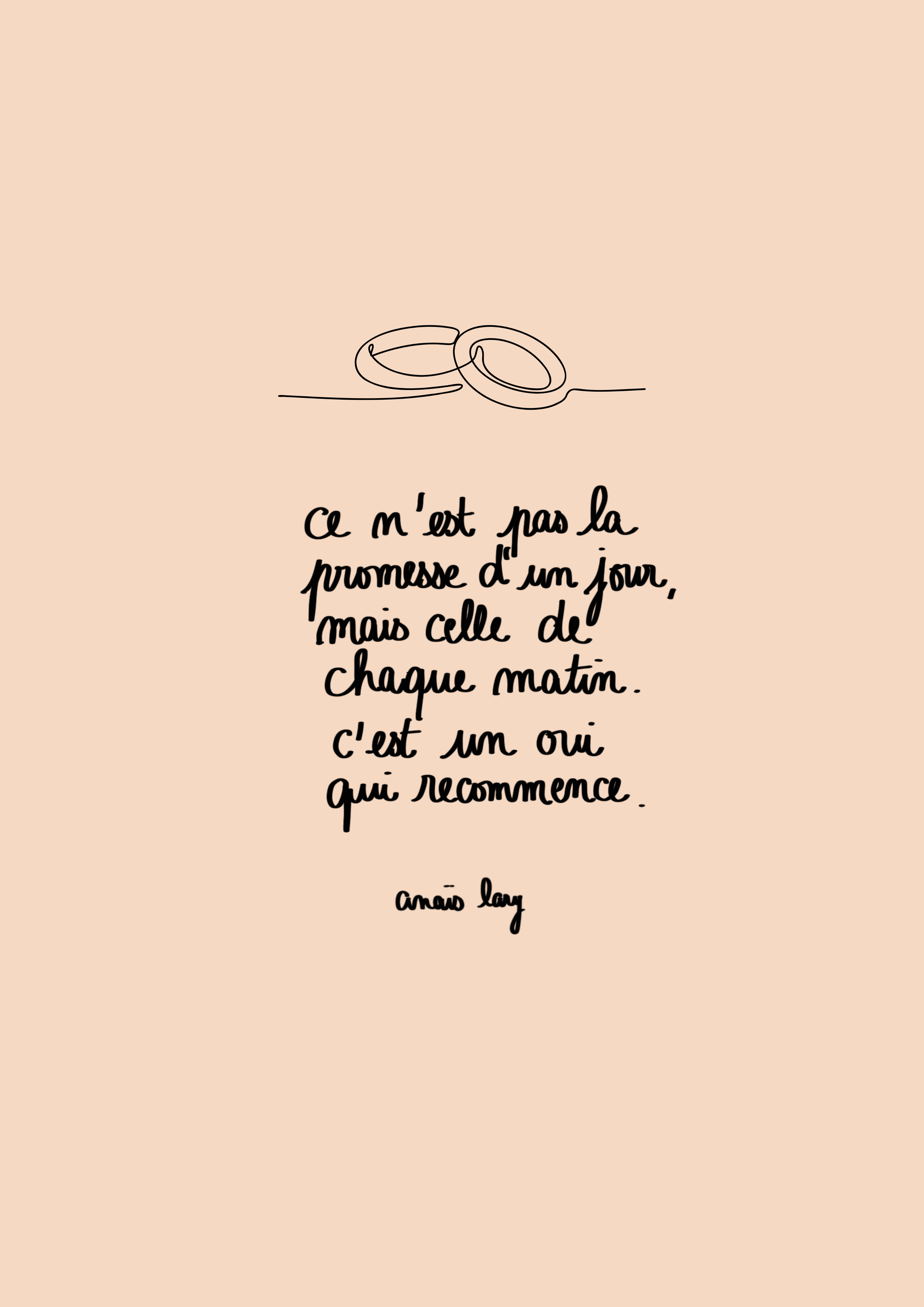 Carte mariage collection citation Anaïs Lary 