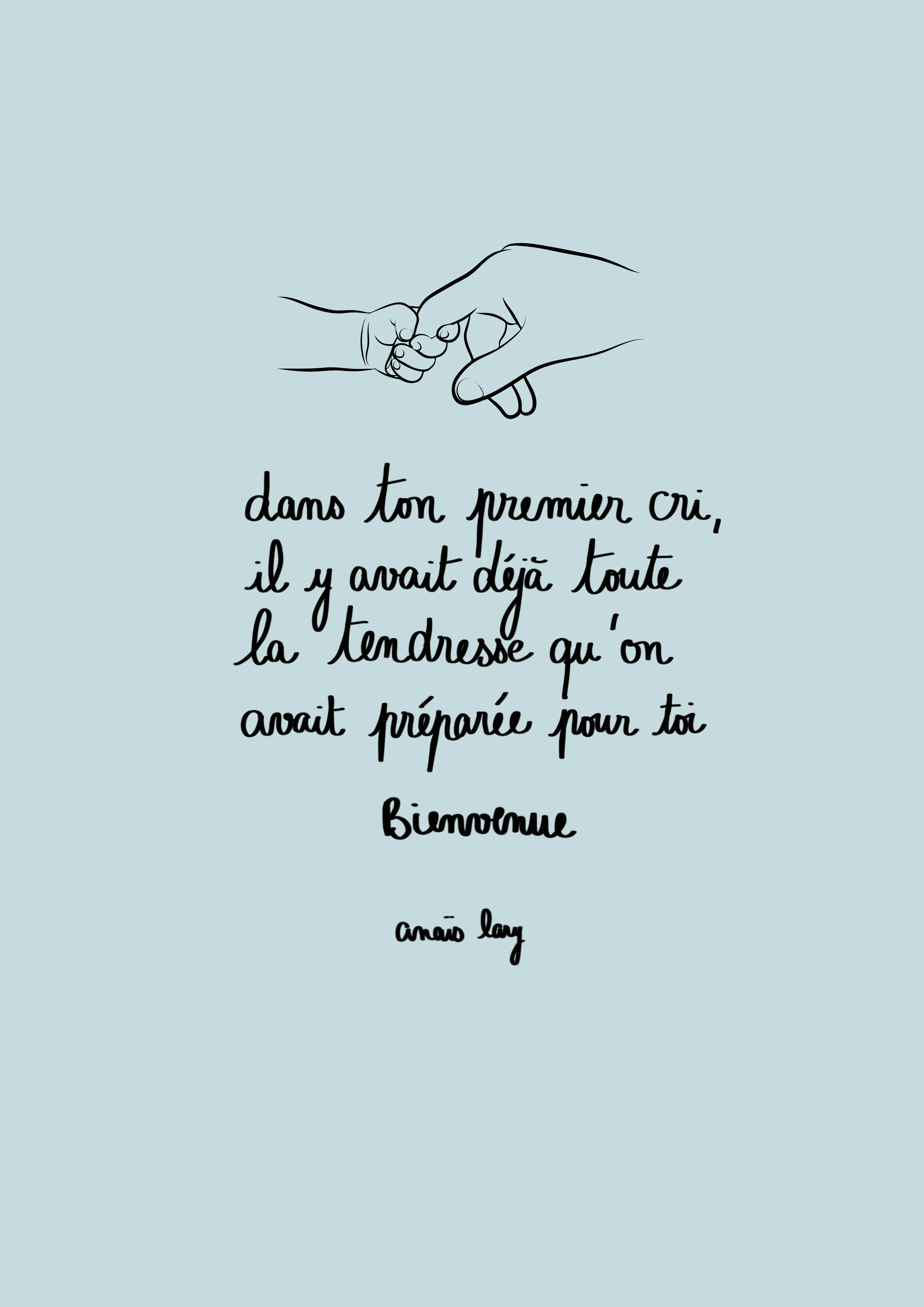 Carte félicitations naissance collection Anaïs Lary