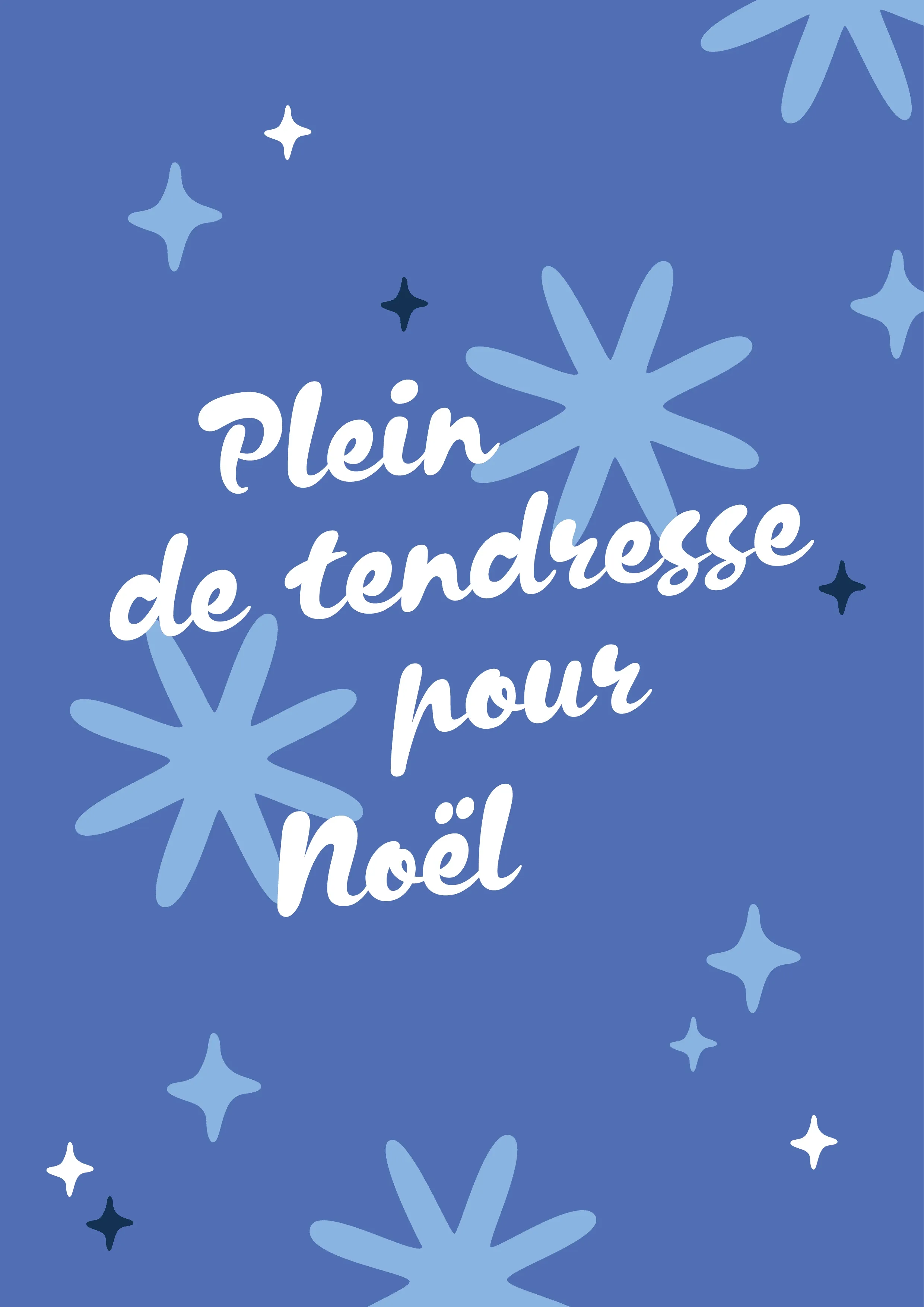 Carte noël tendresse collection Cyanea graphisme