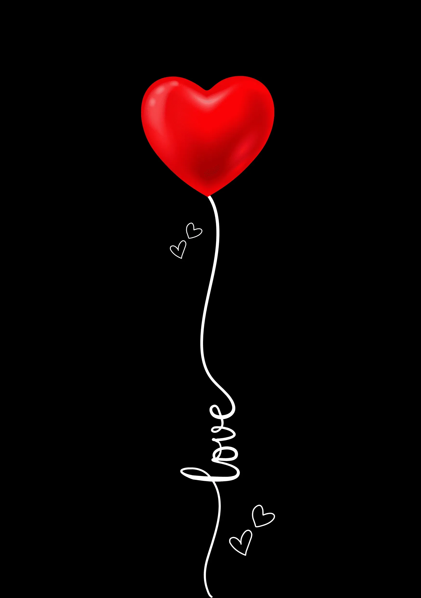 Carte saint valentin amour ballon