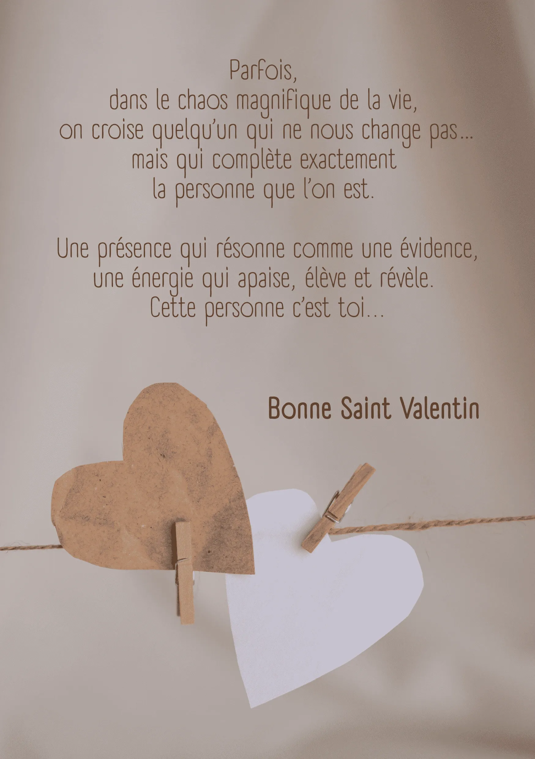 Carte saint valentin amour déclaration