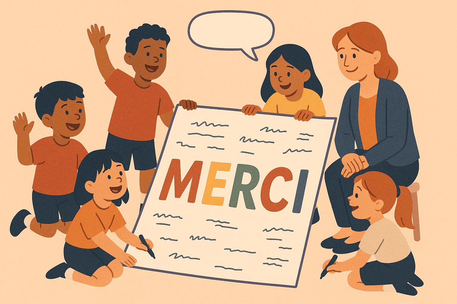 Image présentant Remercier en grand : la carte de remerciement collaborative pour dire MERCI à plusieurs